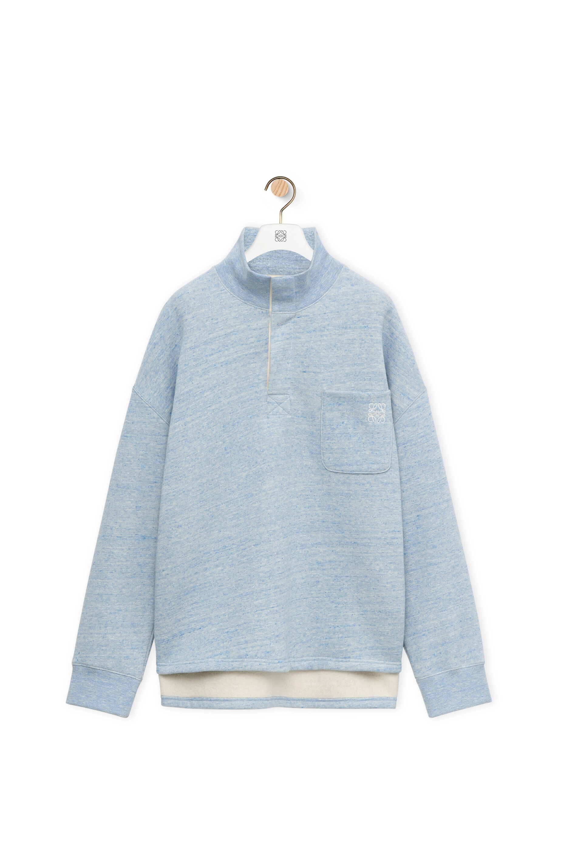 High neck sweatshirt in cotton - 1