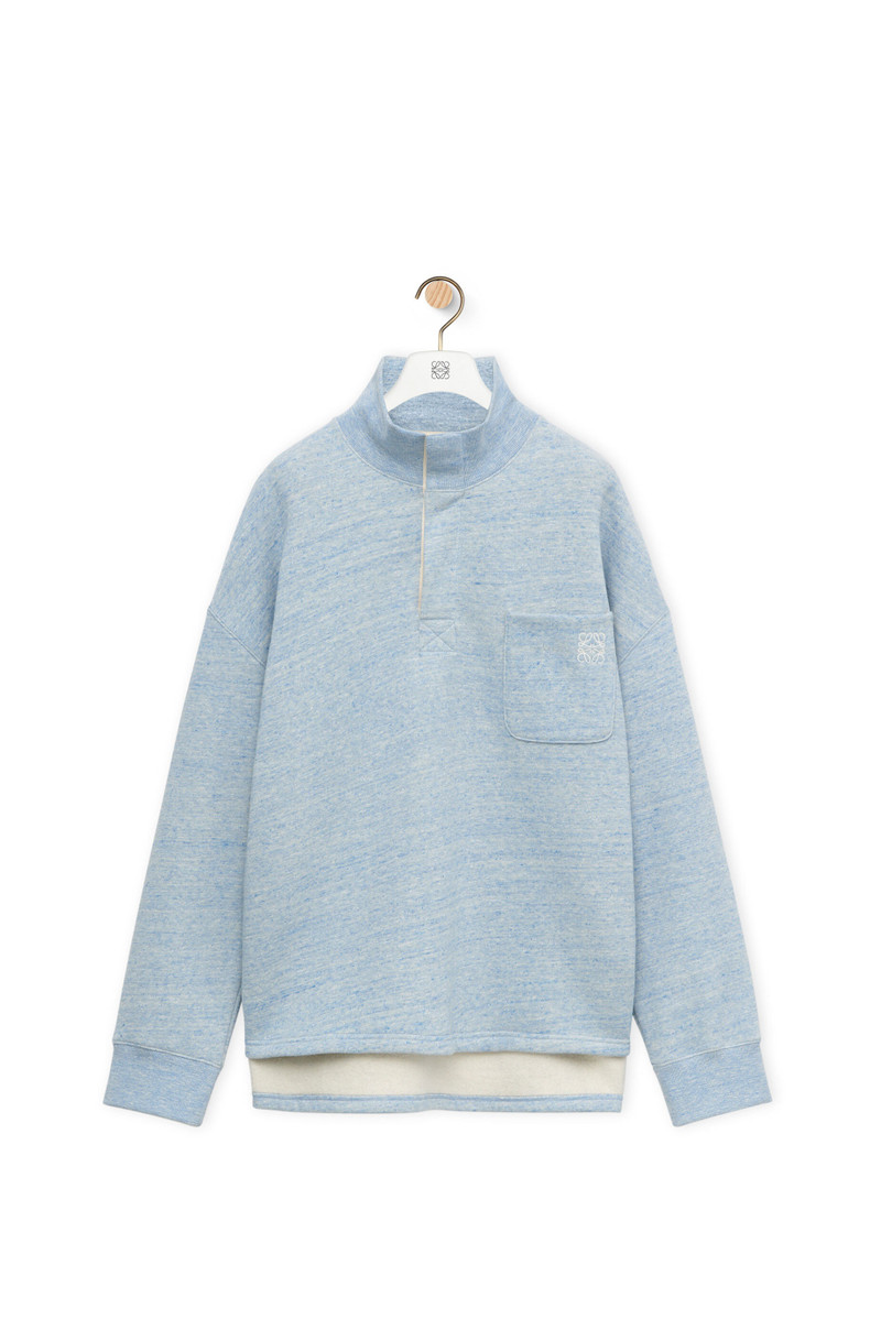 High neck sweatshirt in cotton 1