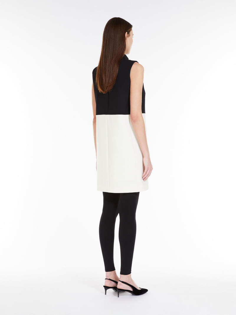 FAUNO Short, colour block wool dress 4
