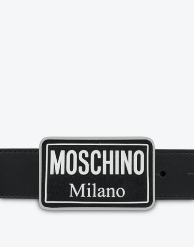 Moschino CALFSKIN BELT WITH LOGO BUCKLE outlook