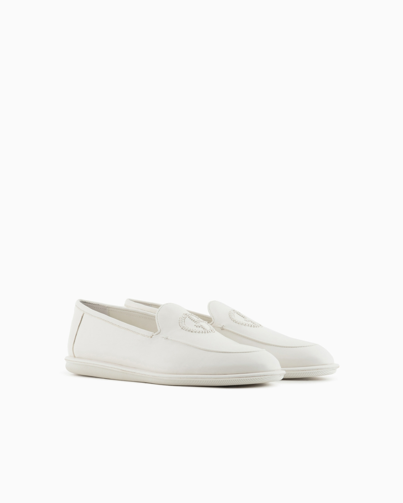 VINTAGE NAPPA LEATHER LOAFERS WITH EMBROIDERED LOGO - 2
