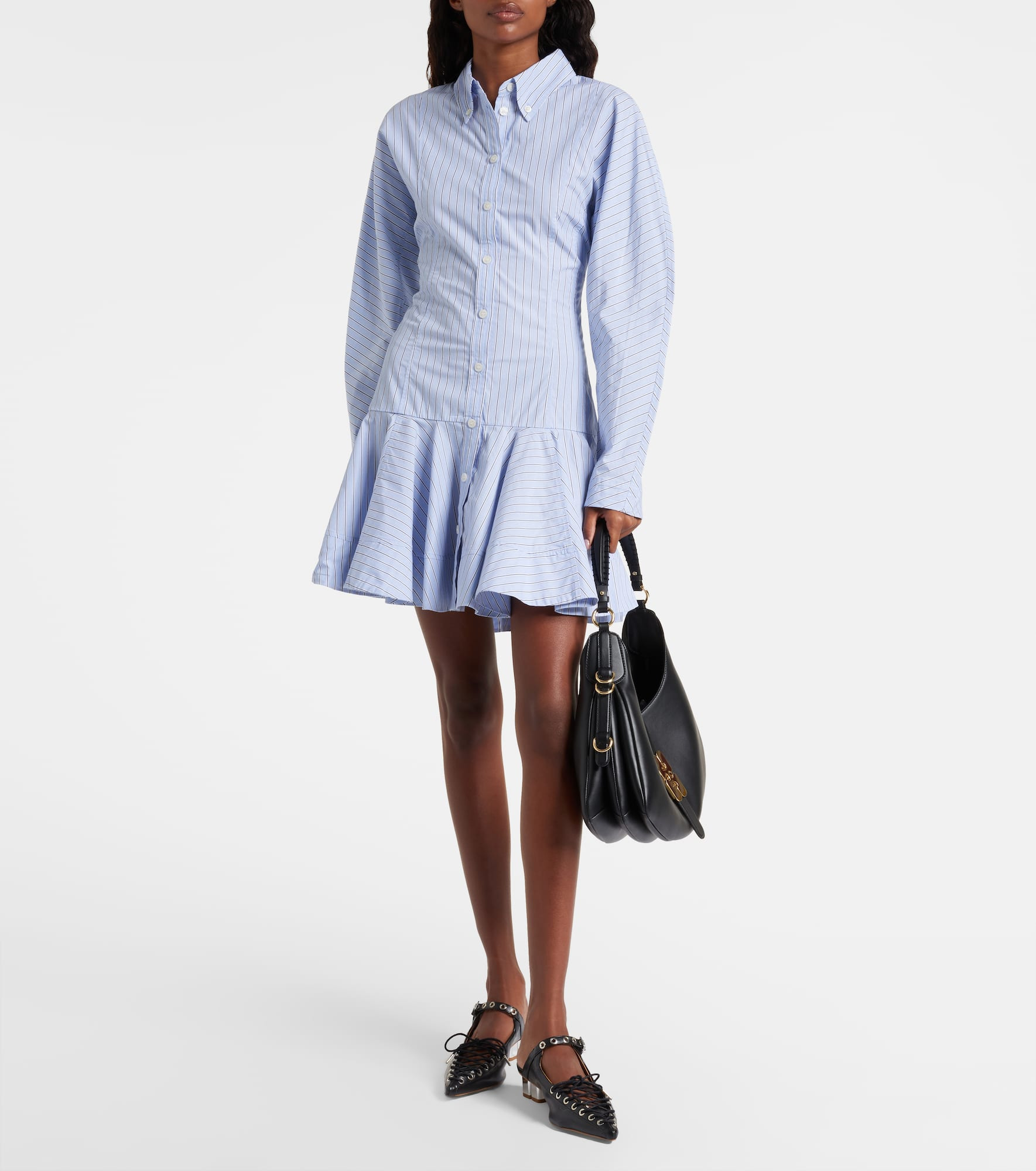 Striped cotton shirt dress - 2