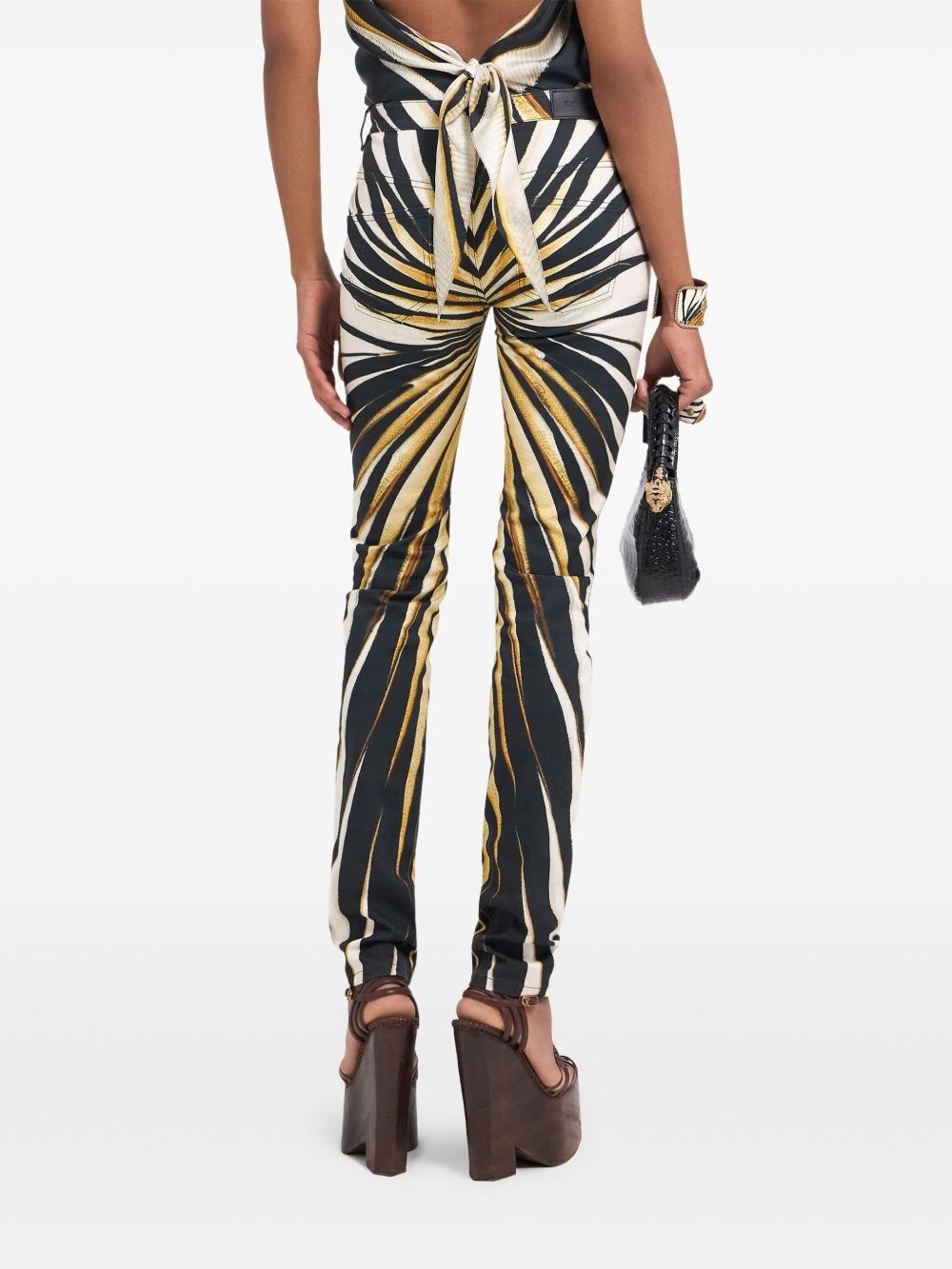 Ray Of Gold print skinny trousers - 4