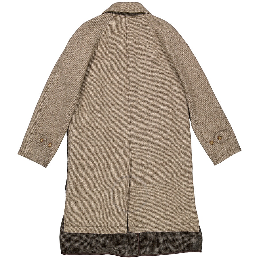 Burberry Scarf Detail Wool Mohair Tweed Car Coat - 2