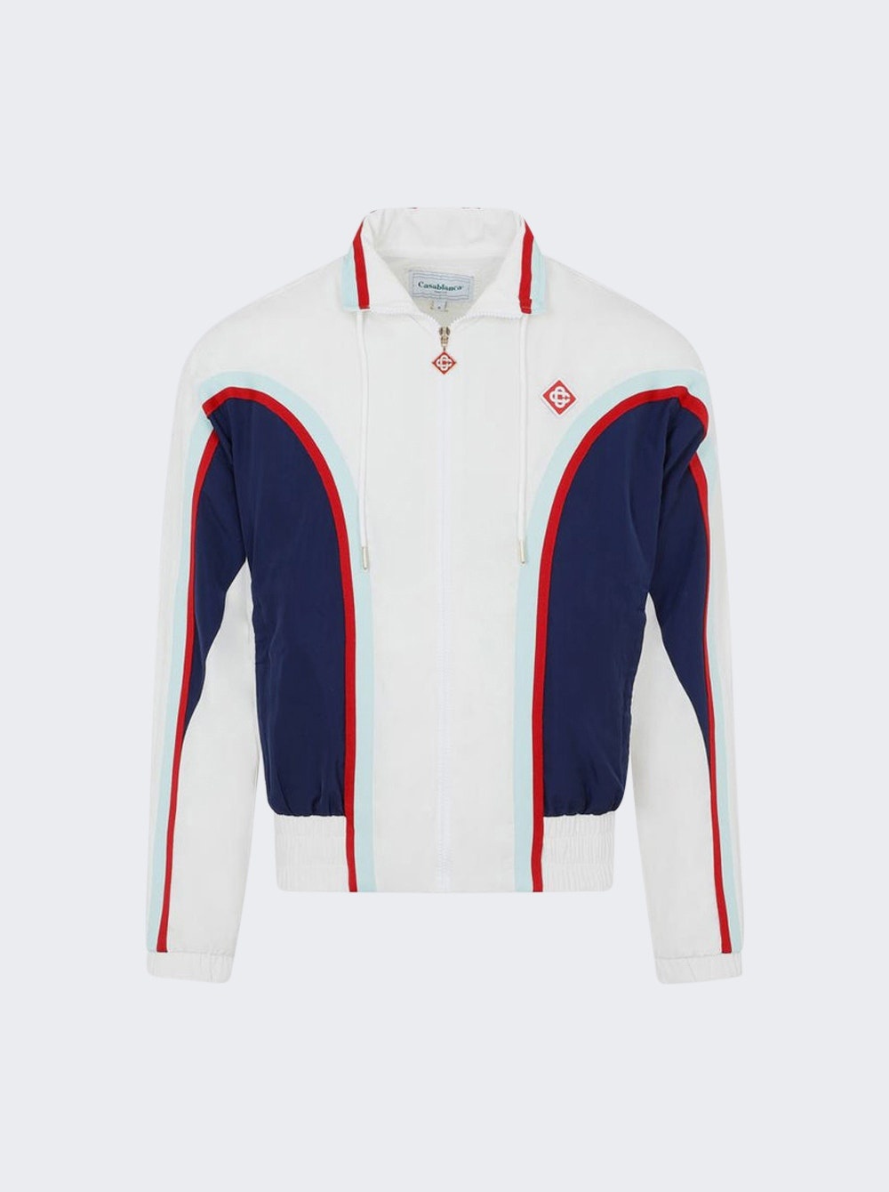 Side Panelled Shell Track Jacket White - 1