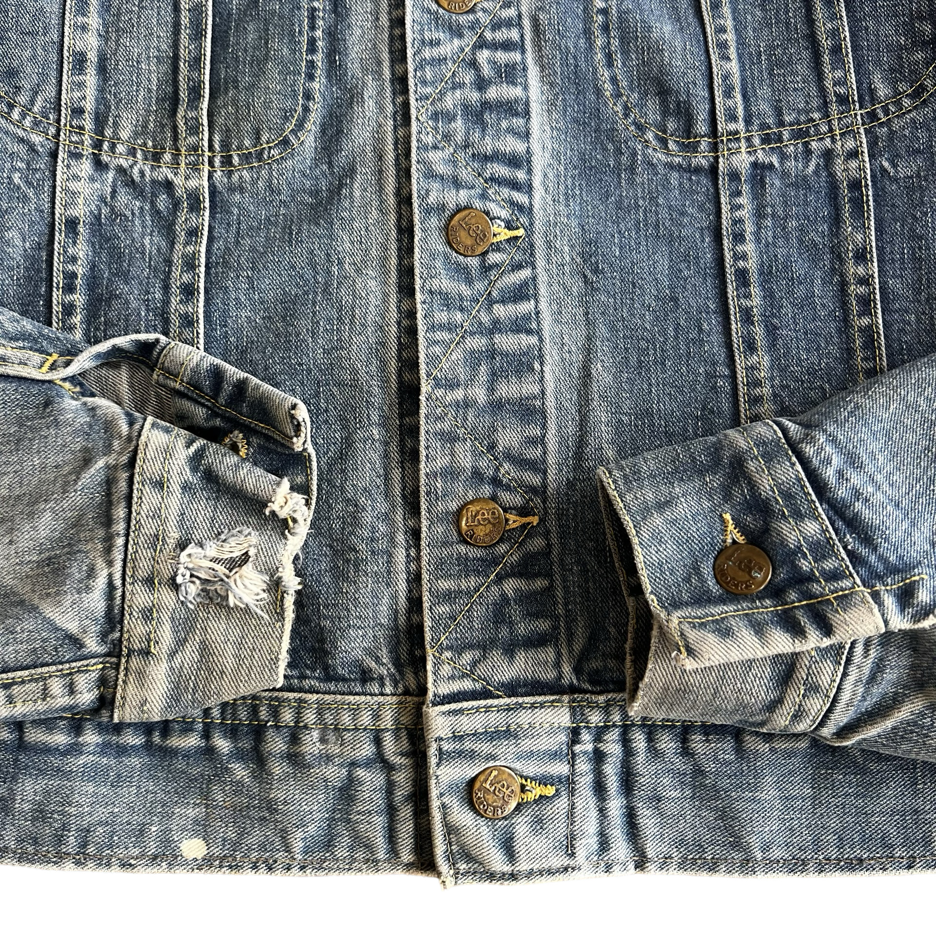 Final Blow - Vintage 1960s Lee Riders 101-J Jean Jacket SZ 42 Long - 3