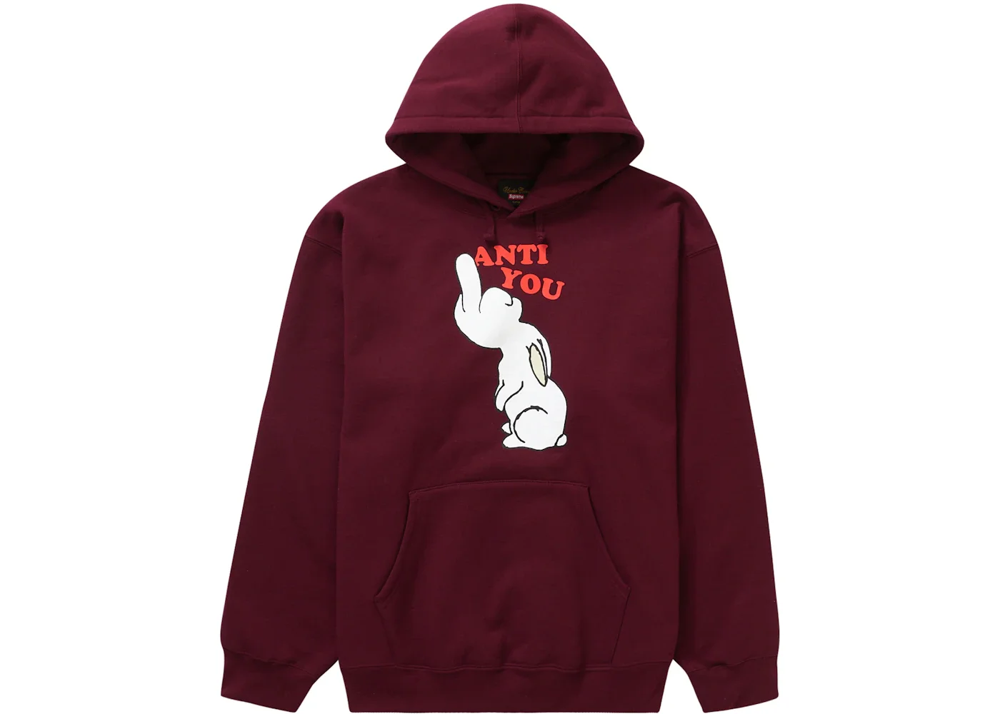Supreme UNDERCOVER Anti You Hooded Sweatshirt Burgundy - 1