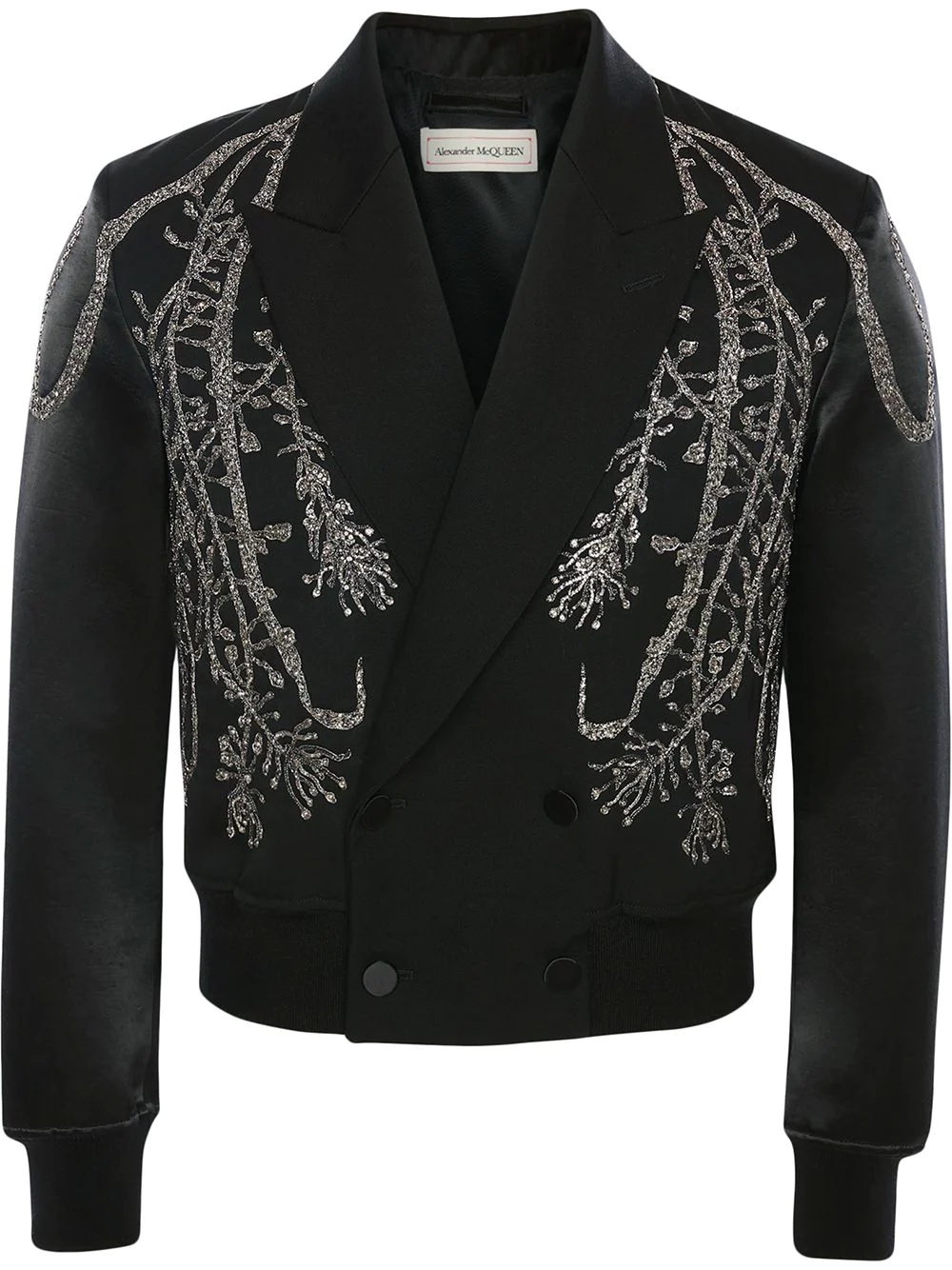 bead-embellished bomber jacket - 1