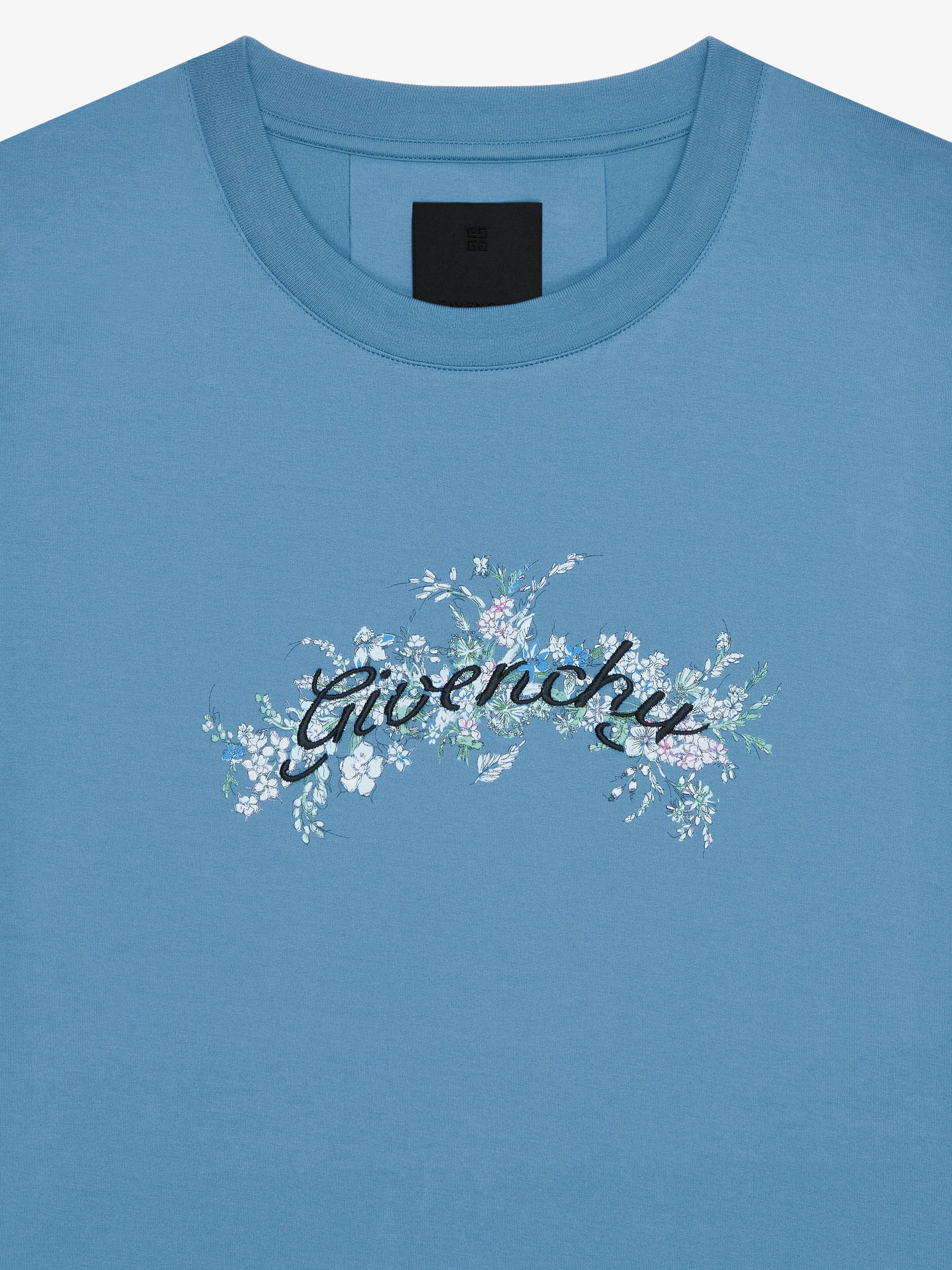 T-SHIRT IN COTTON GIVENCHY FLOWERS - 5