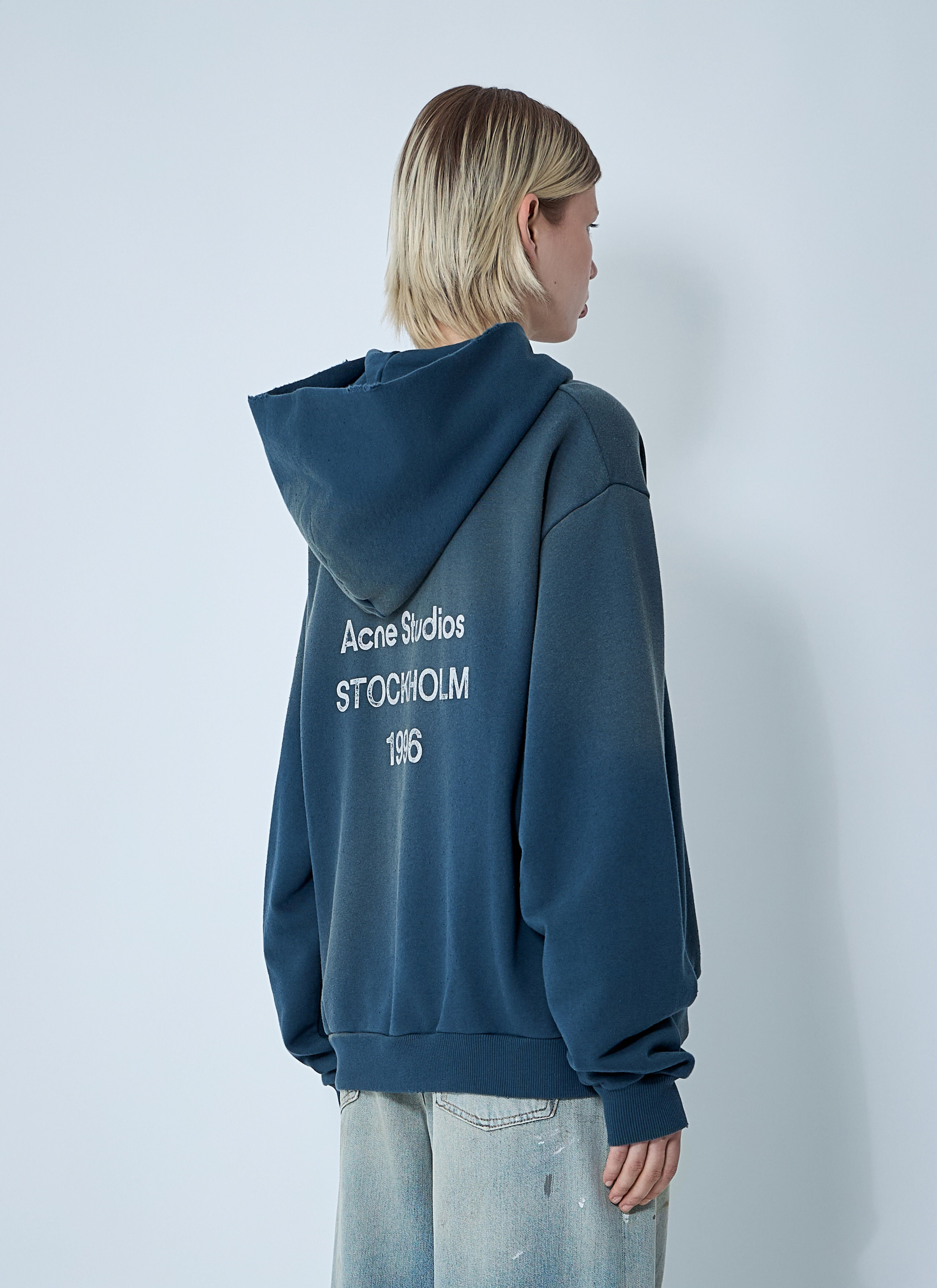 Hooded Logo Motif Sweatshirt - 4