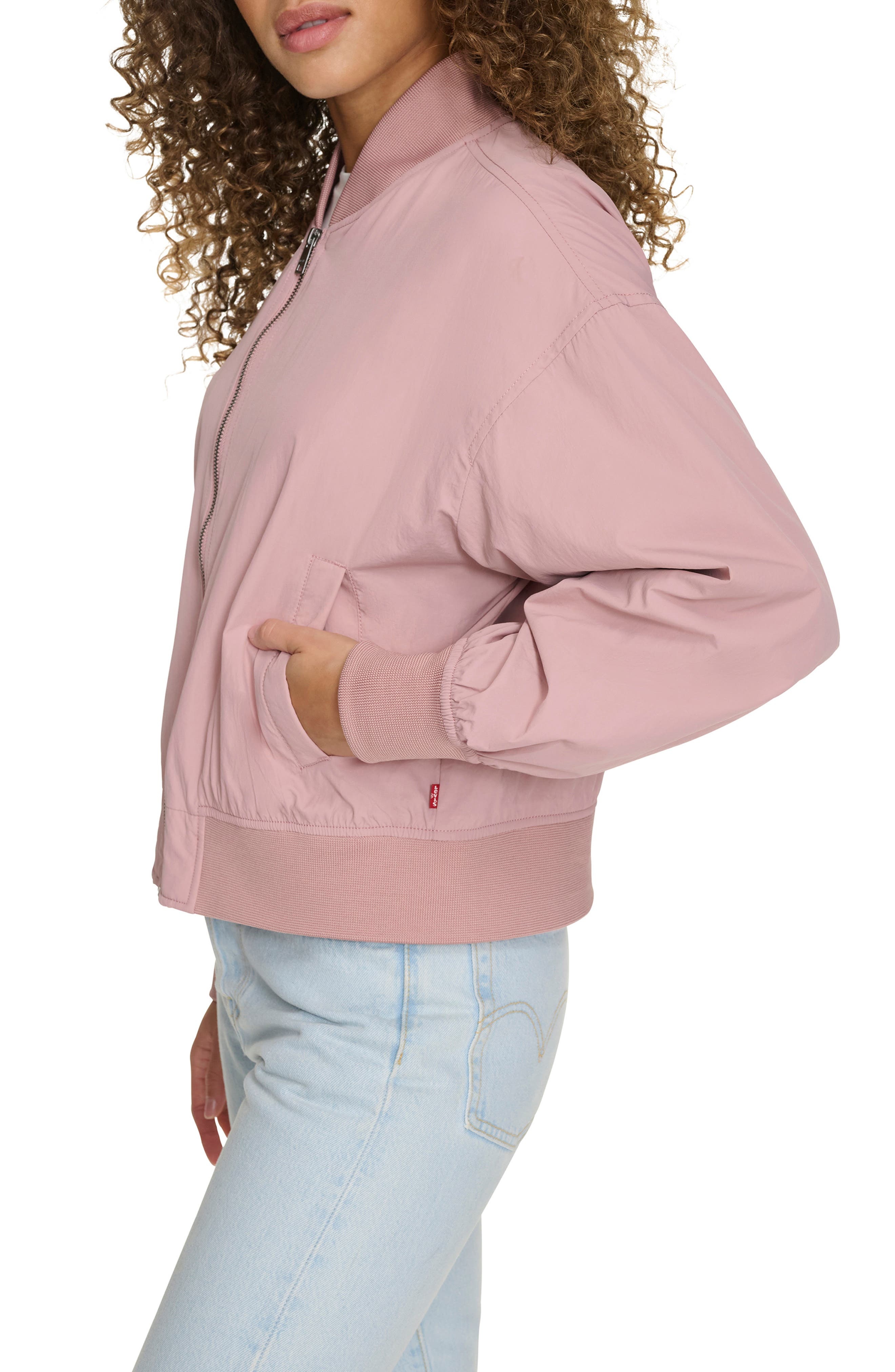 levi's Relaxed Bomber Jacket in Dusty Rose at Nordstrom - 3