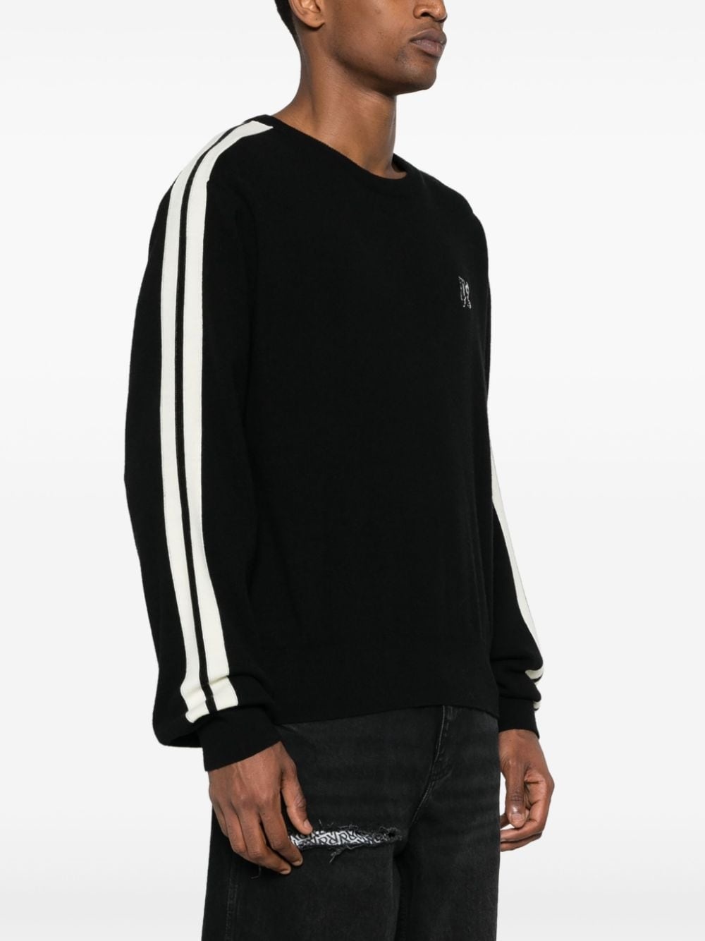 monogram-embroidered crew-neck jumper - 3