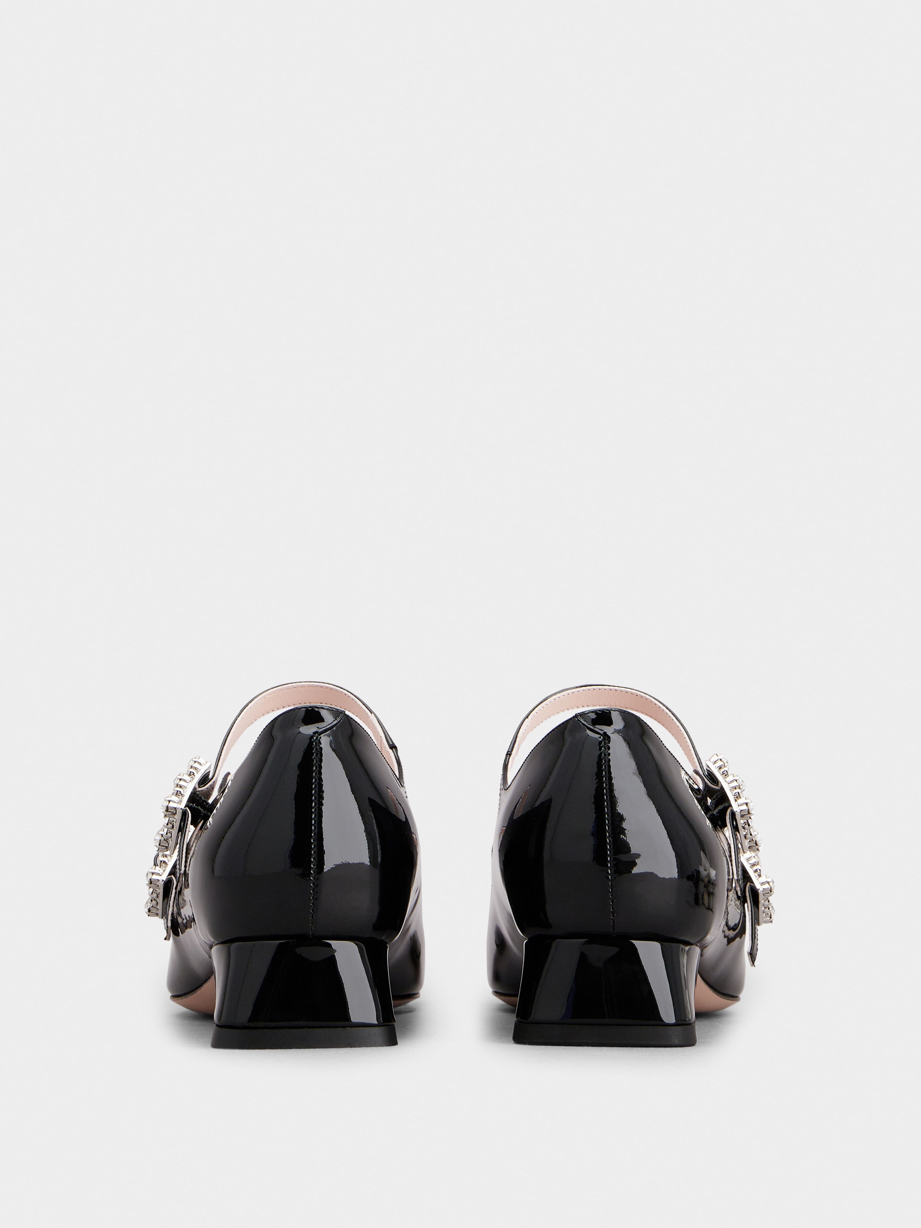 Trés Vivier Strass Buckle Mini Babies Ballerinas in Patent Leather - 5