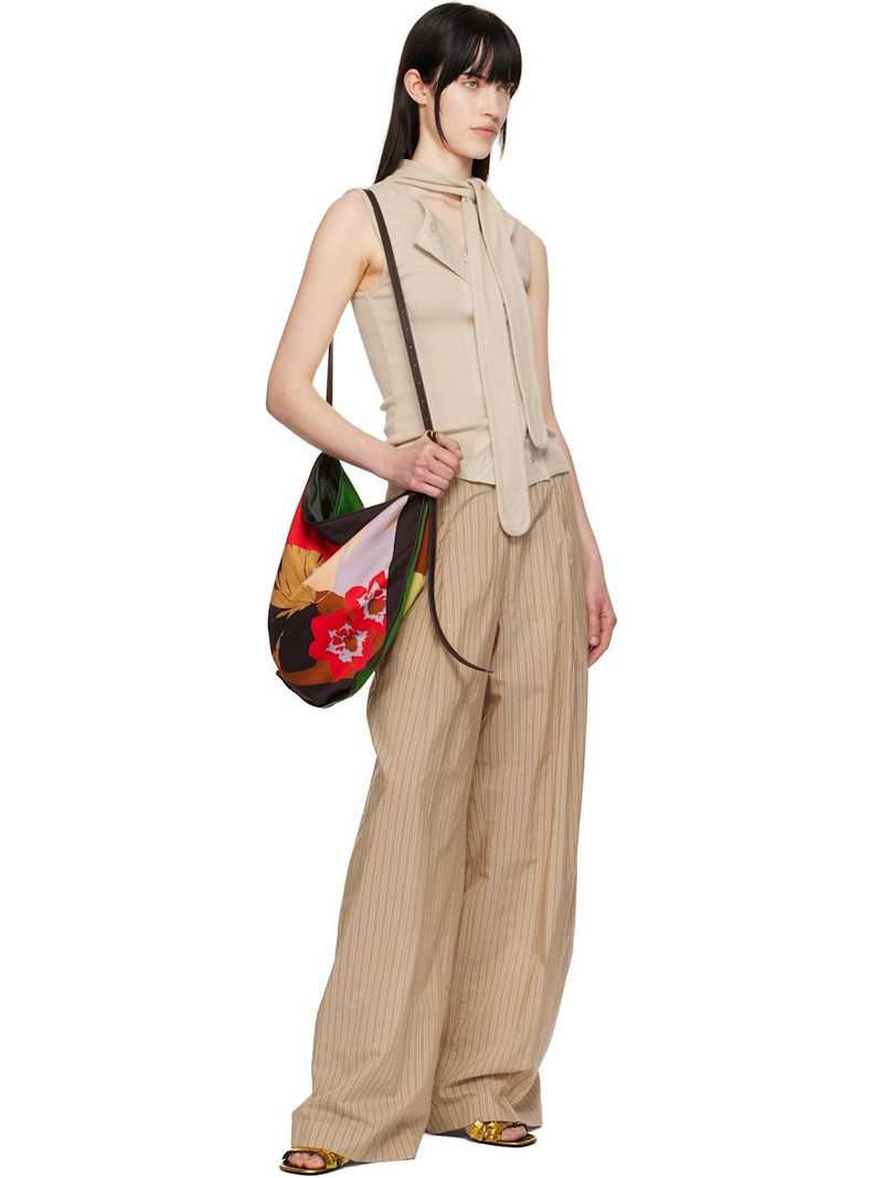 Dries Van Noten Beige Striped Trousers outlook