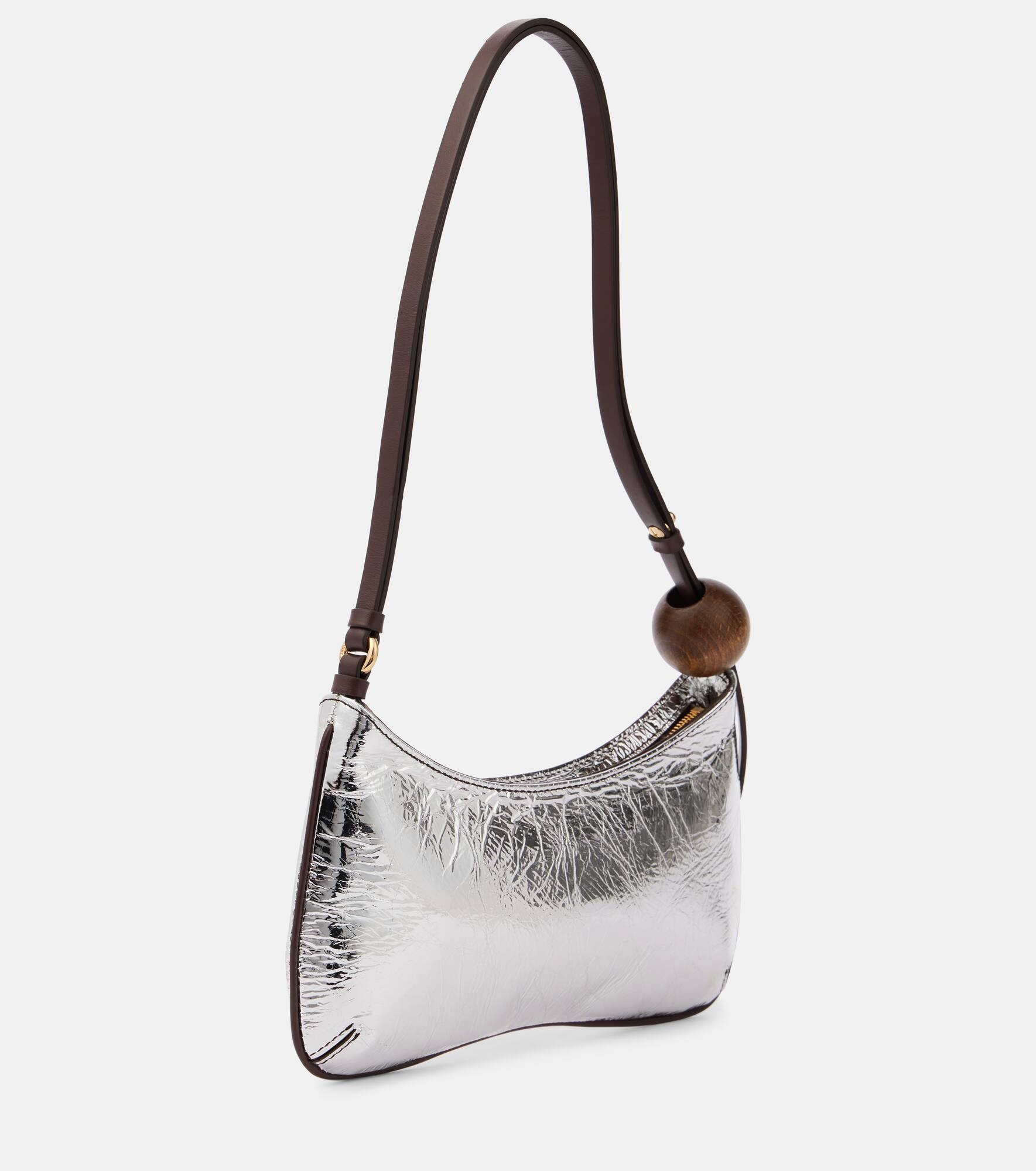 Le Bisou Perle metallic leather shoulder bag - 4