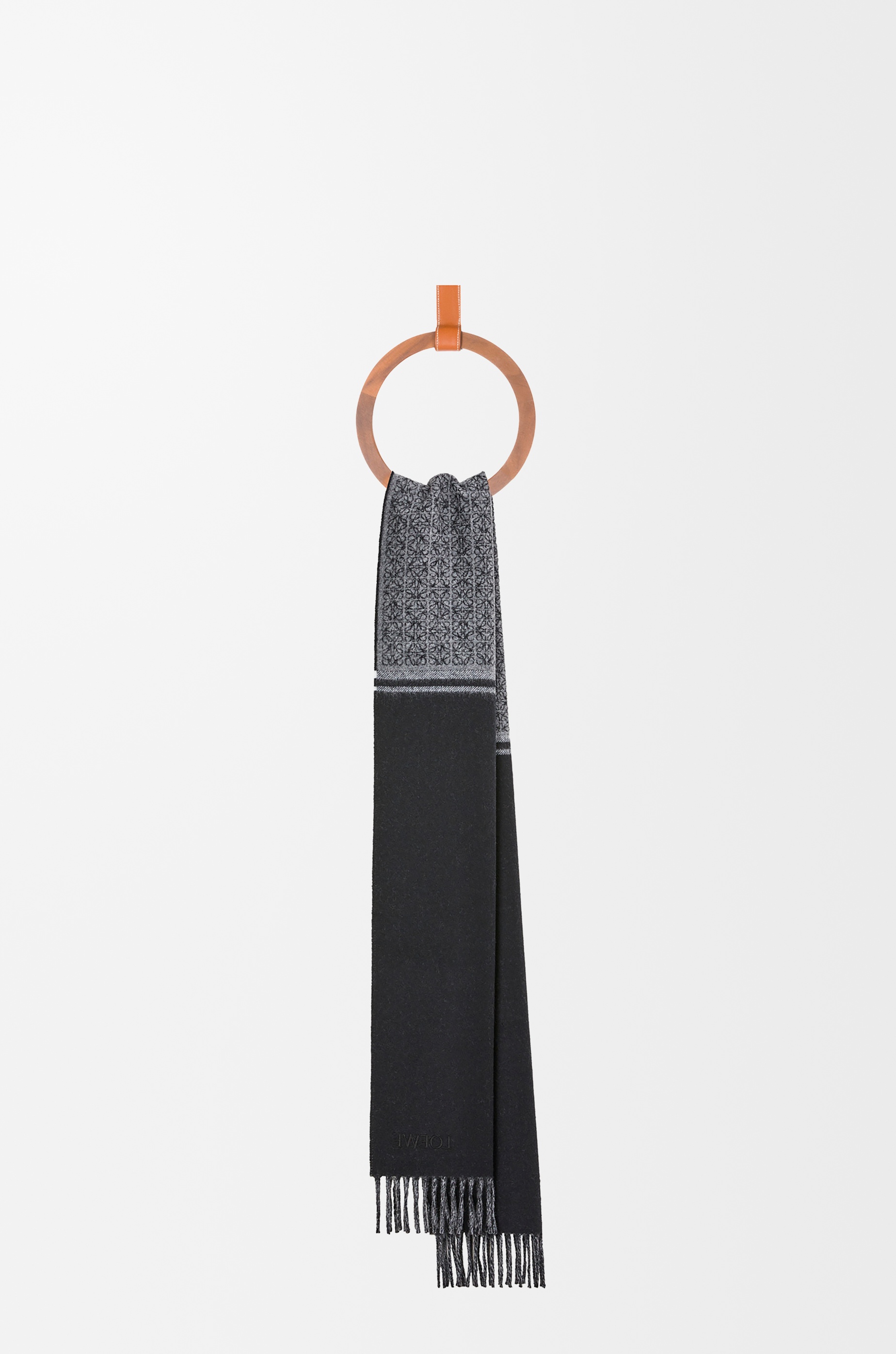 Anagram scarf in wood and cashmere - 4