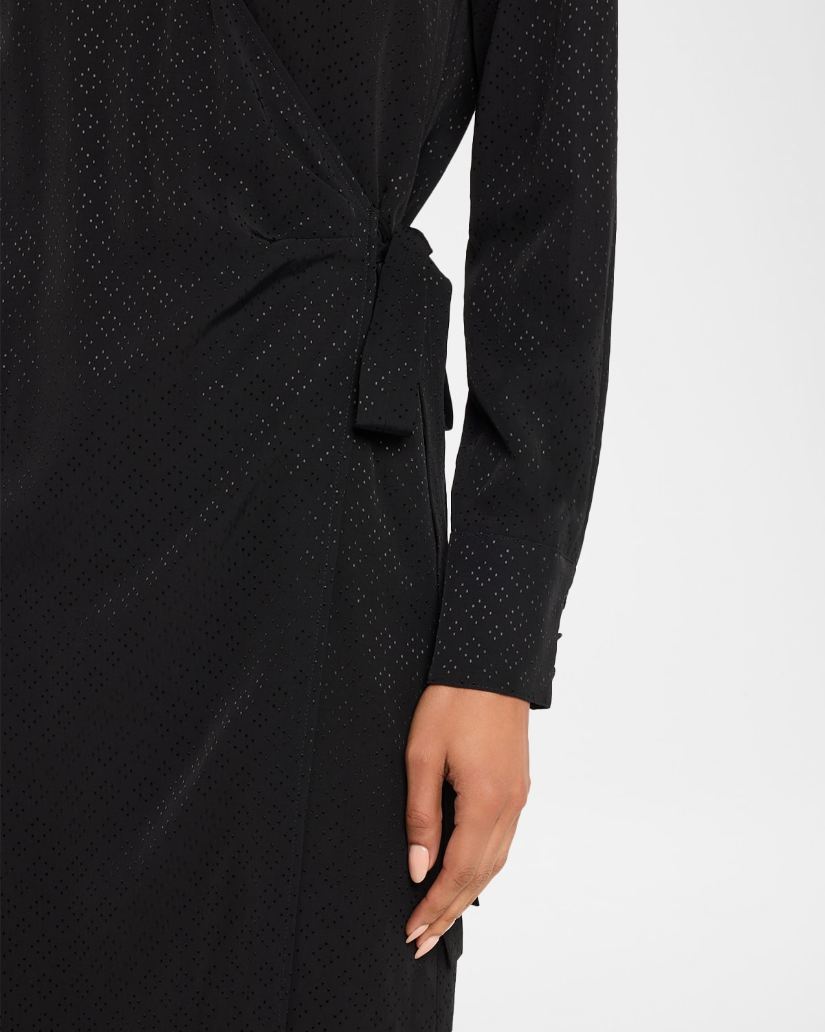 Diamond Jacquard Wrap Shirtdress - 5
