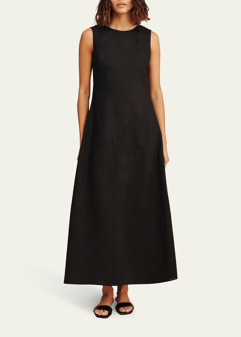 POSSE Matilda Tiered Linen Maxi Dress outlook