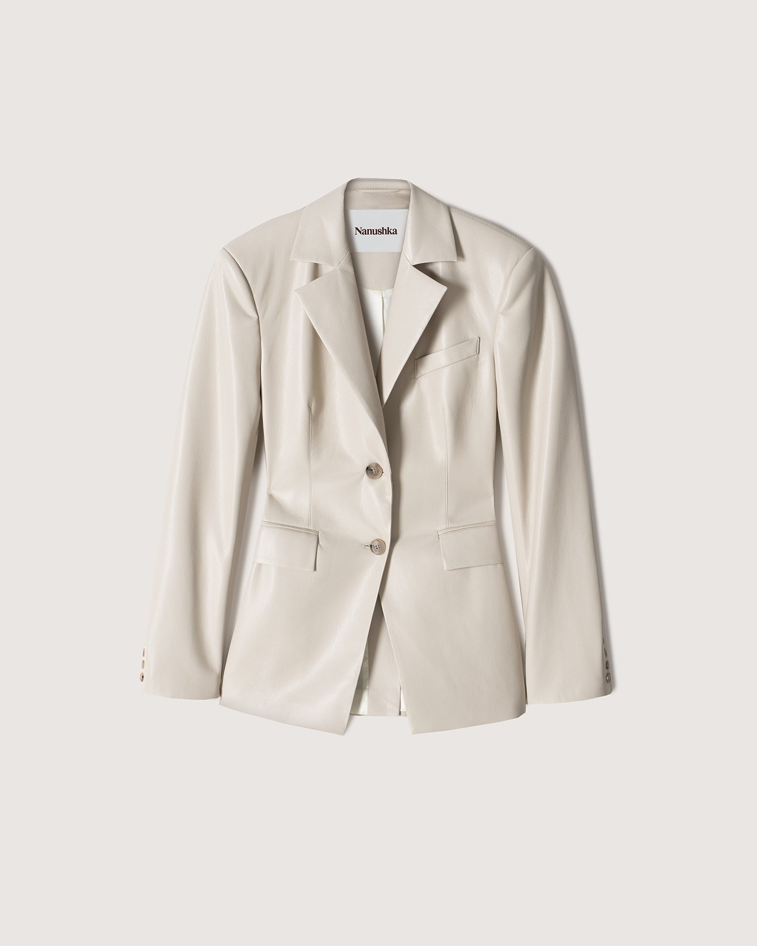 HATHI - OKOBOR™ alt-leather blazer - Creme - 1