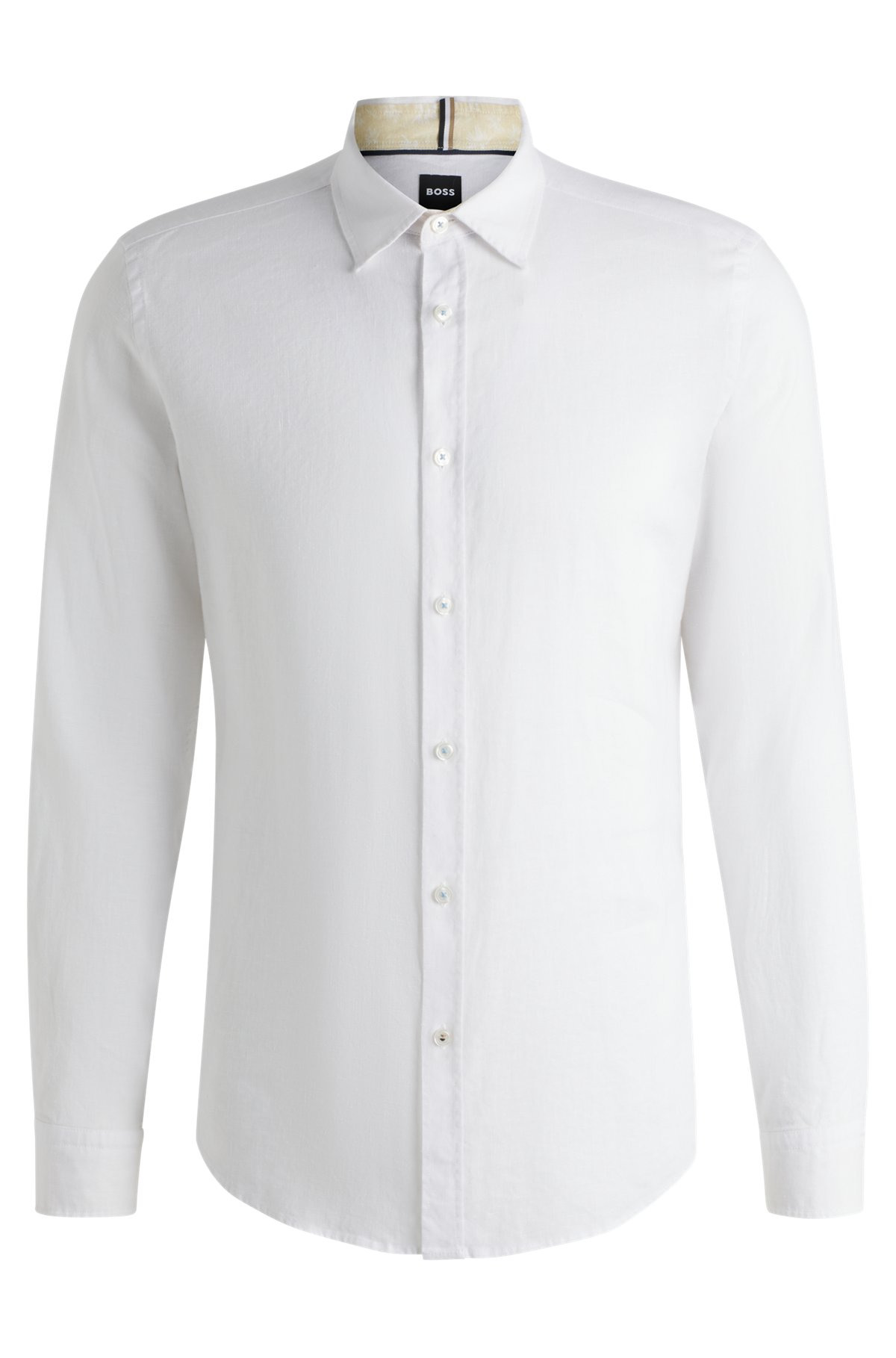 SLIM-FIT SHIRT IN STRETCH LINEN - 1