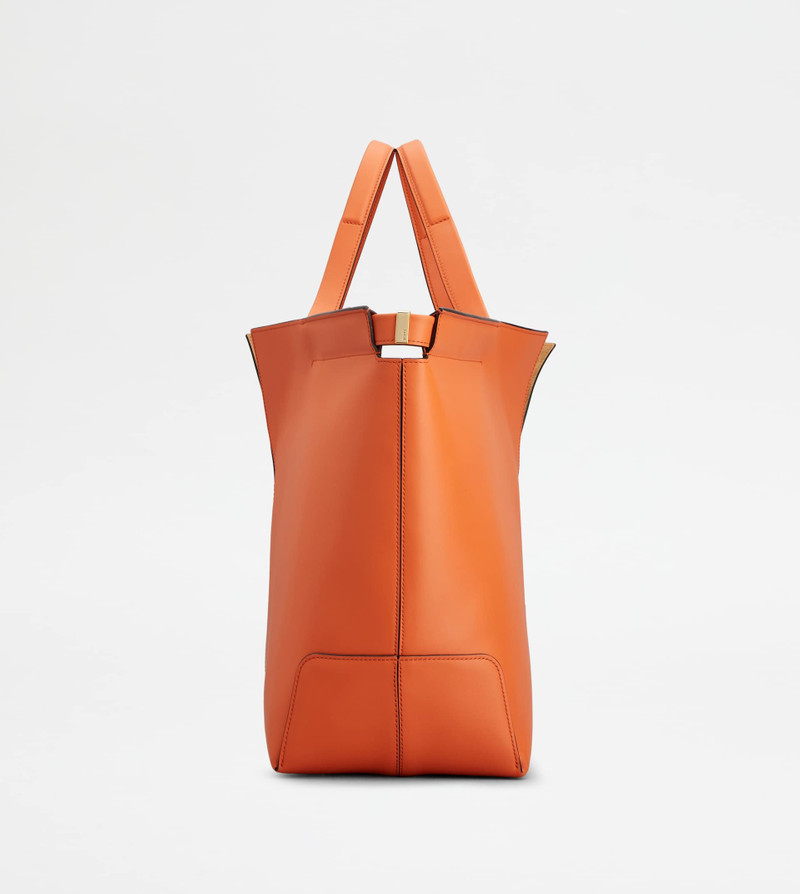 TOD'S DI BAG FOLIO IN LEATHER MEDIUM - ORANGE 2