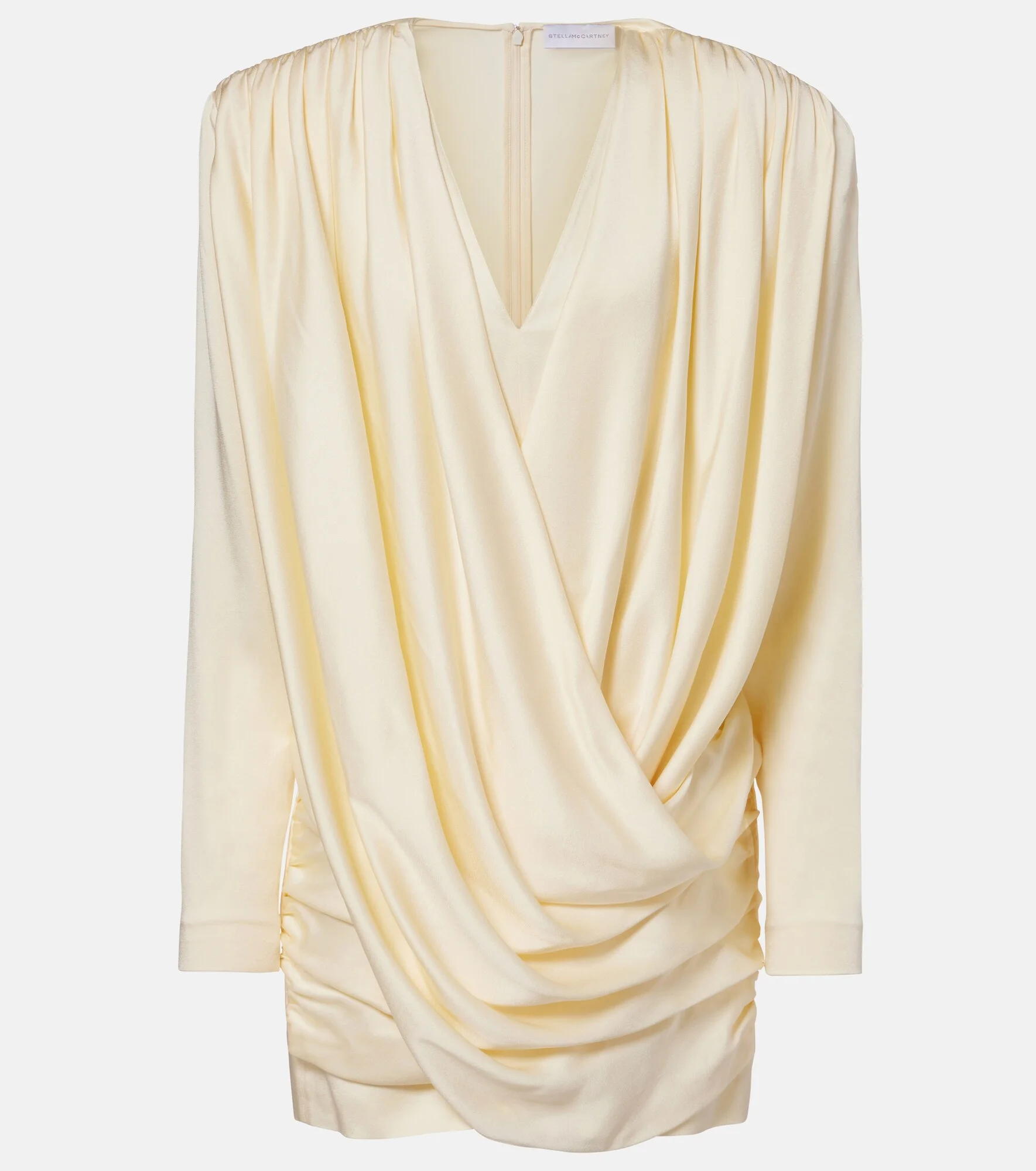 Draped satin minidress - 1