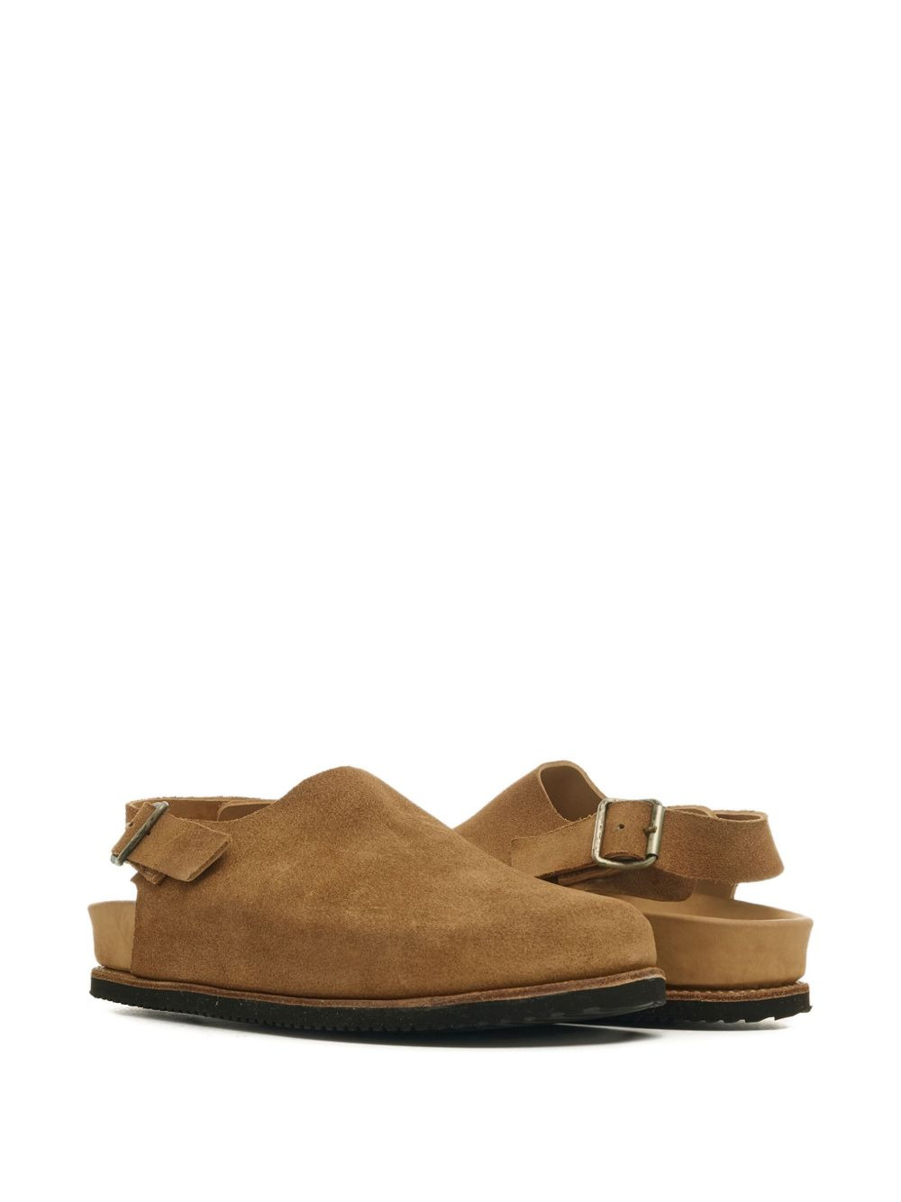 suede buckled mules - 2