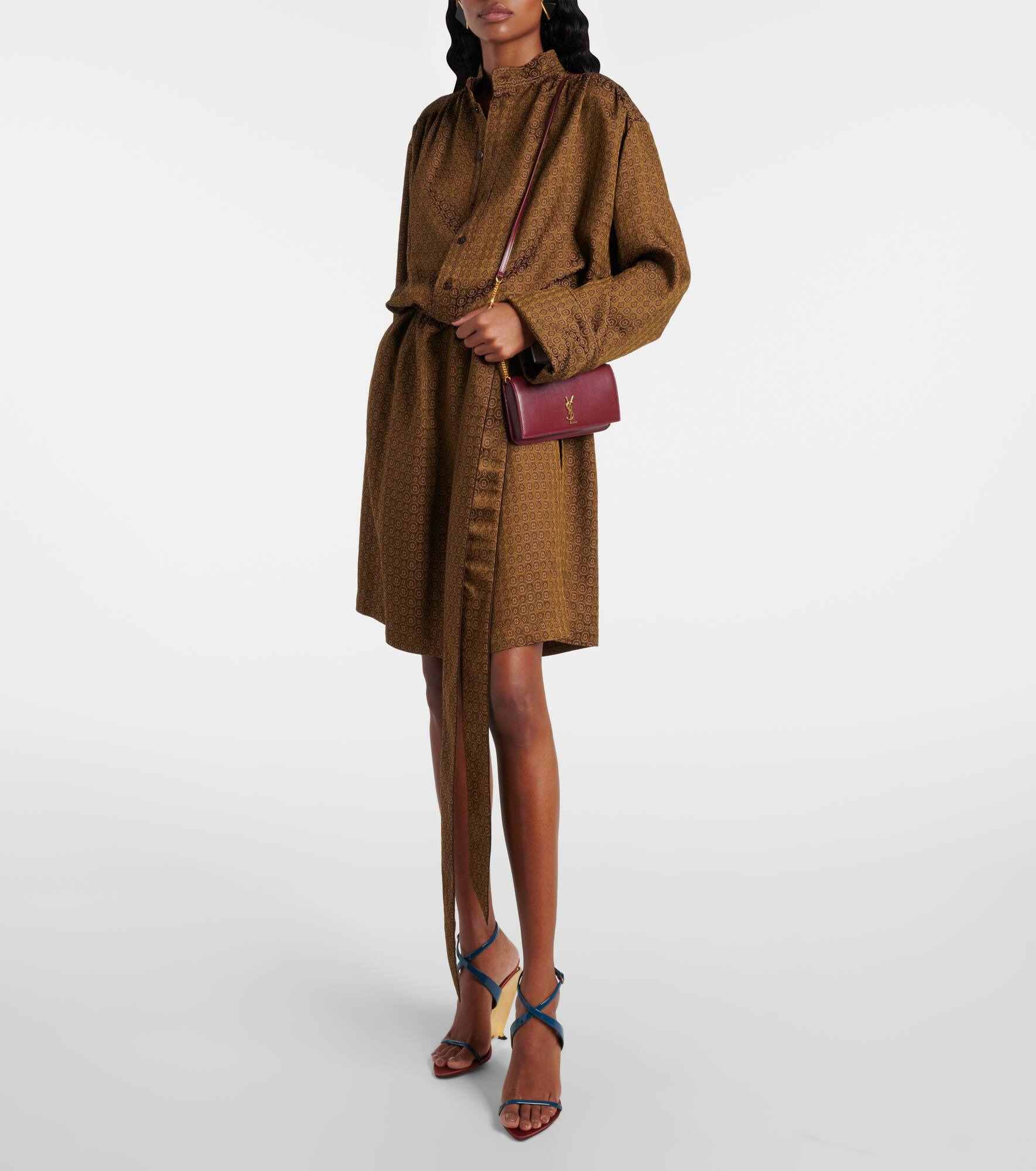 Cassandre leather crossbody bag - 5