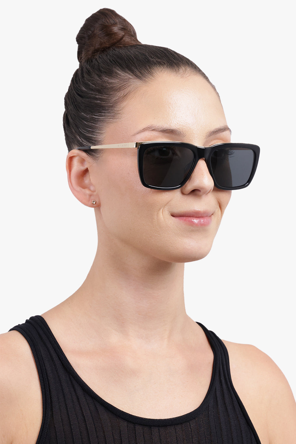 SL 765 RECTANGLE SUNGLASSES | BLACK/GOLD - 5