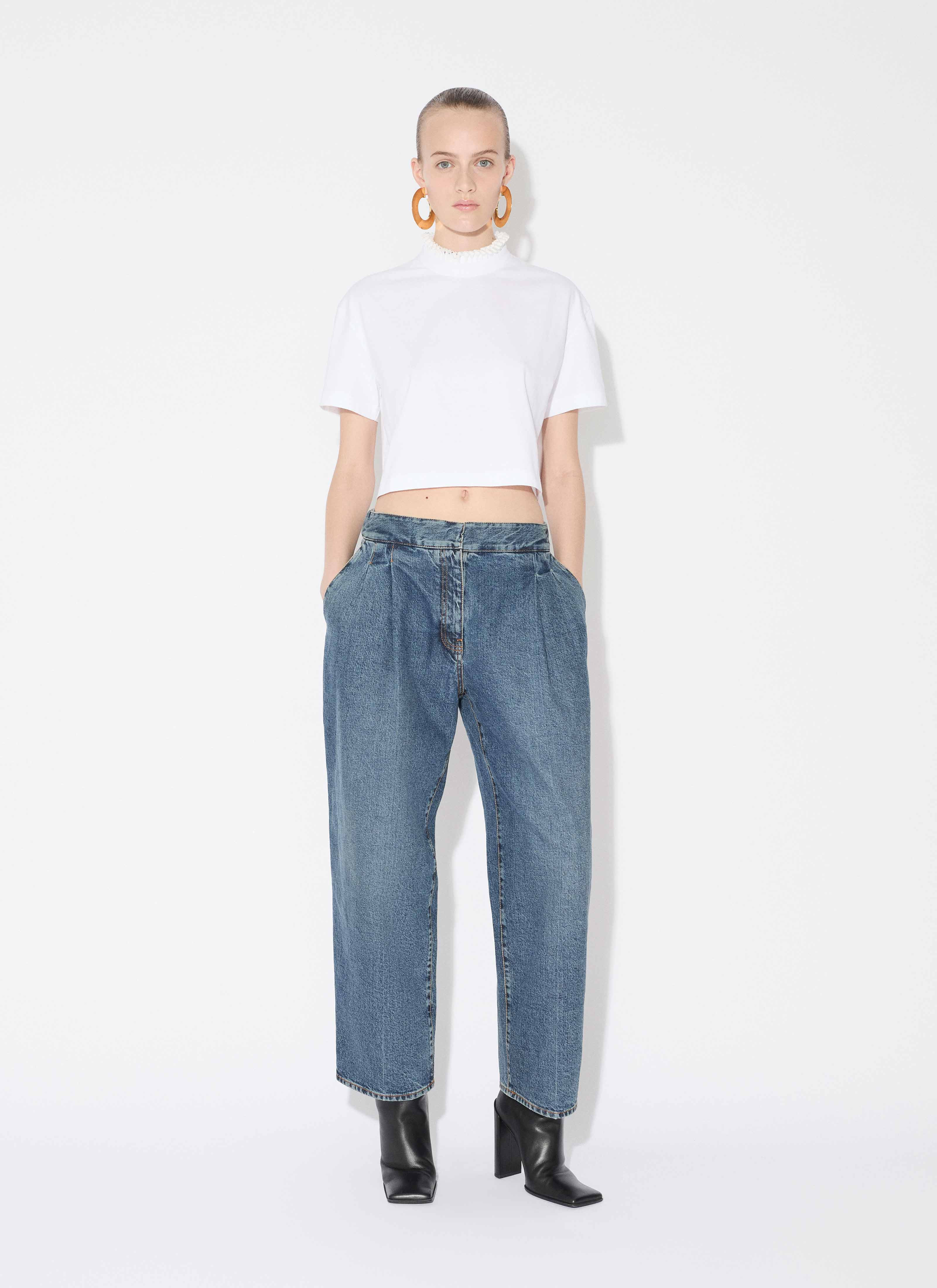 COTTON JERSEY CROPPED T-SHIRT - 2