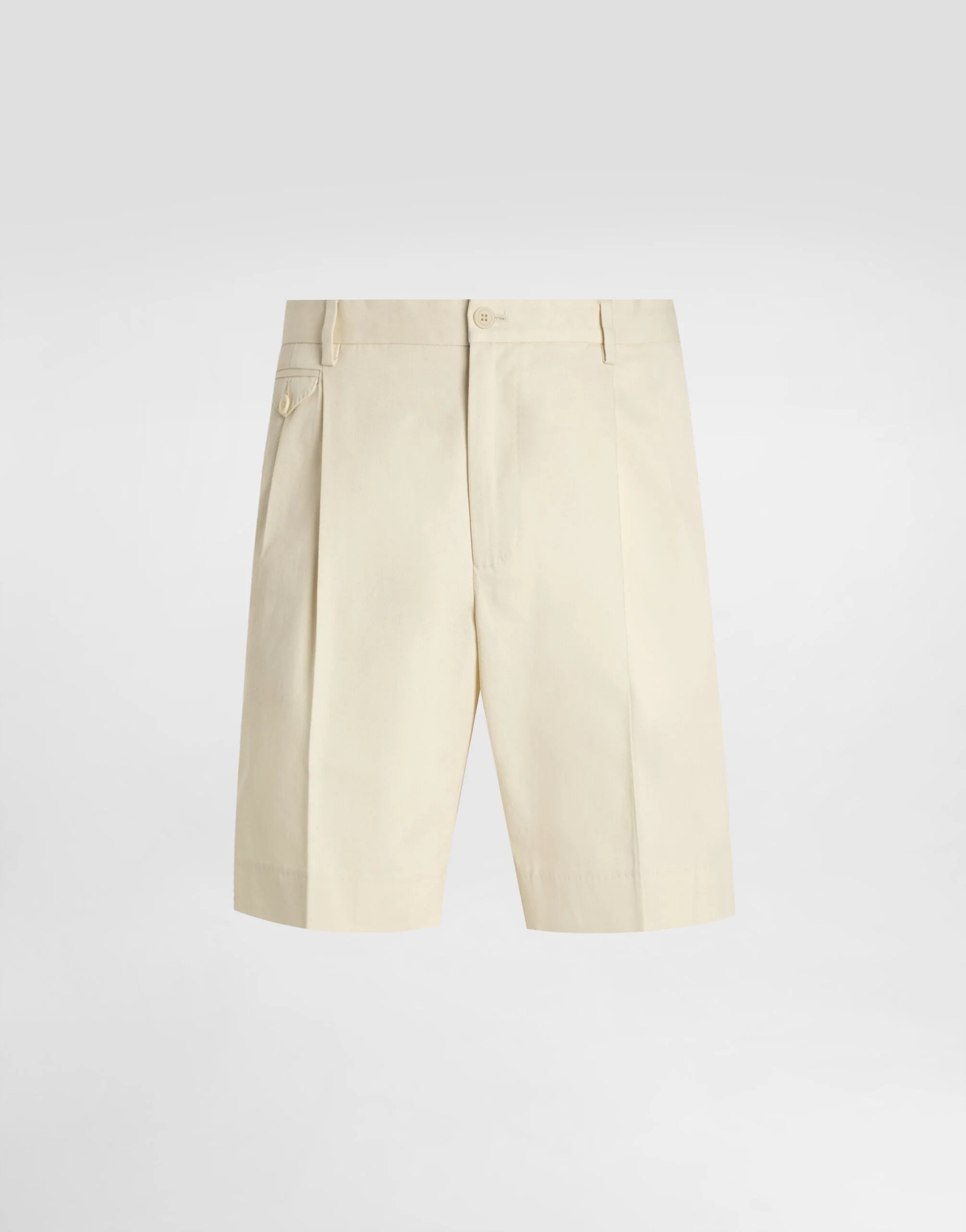 Cotton gabardine bermuda shorts - 1