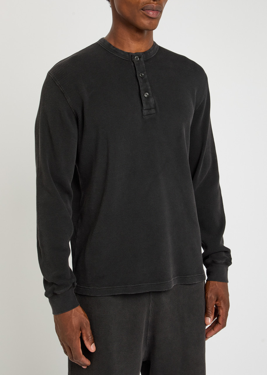 JW Anderson Long Sleeve Waffle Henley Top - 2