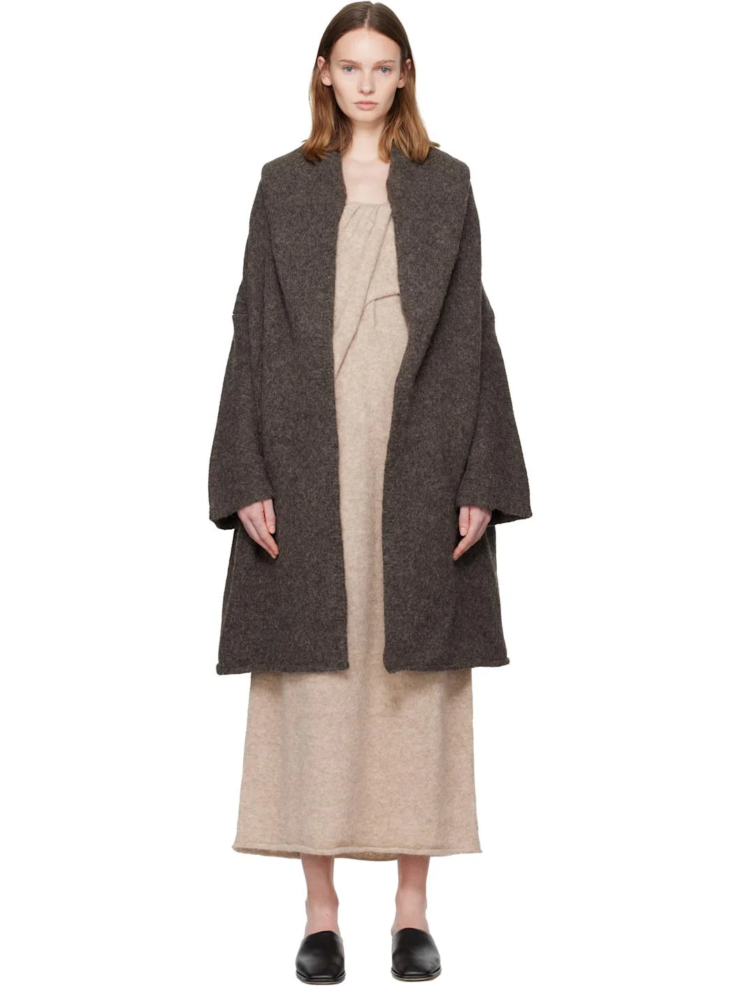 Taupe Capote Coat - 1