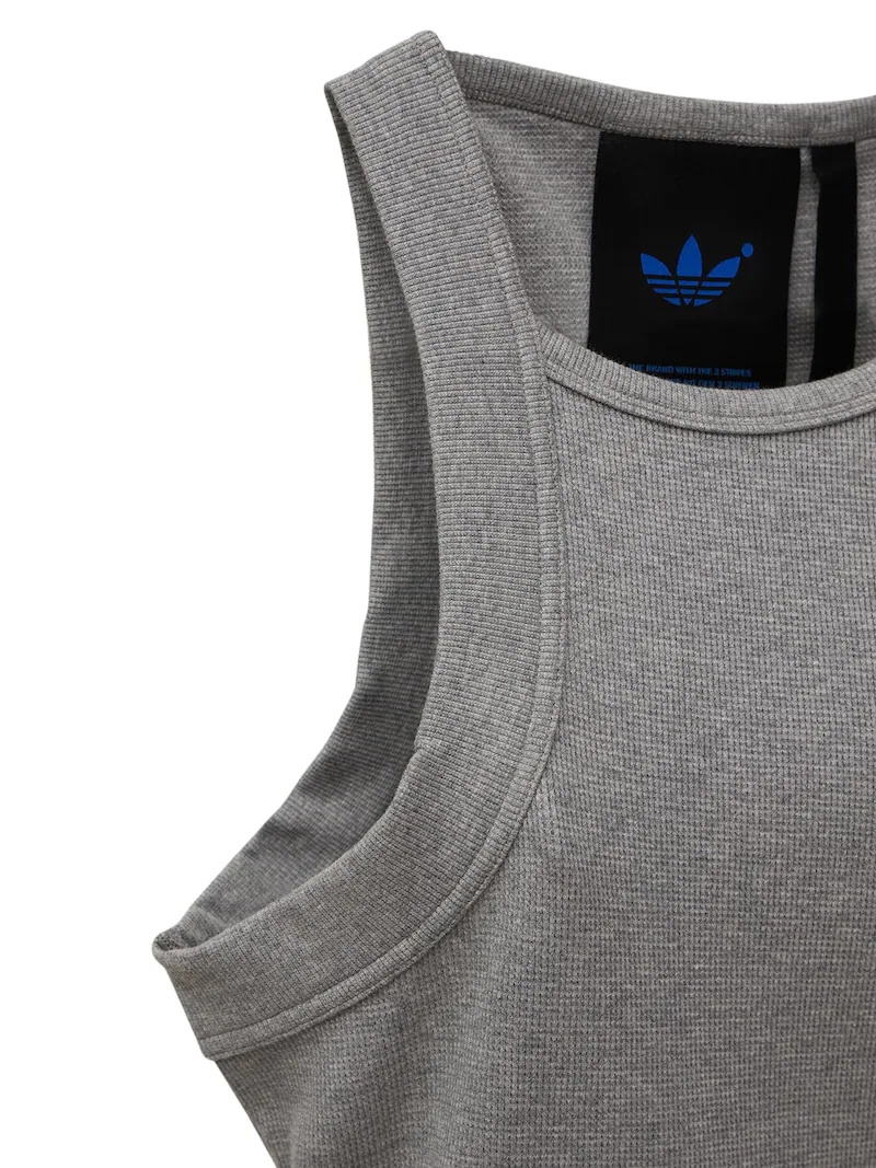 BLUE VERSION COTTON BLEND TANK TOP - 2