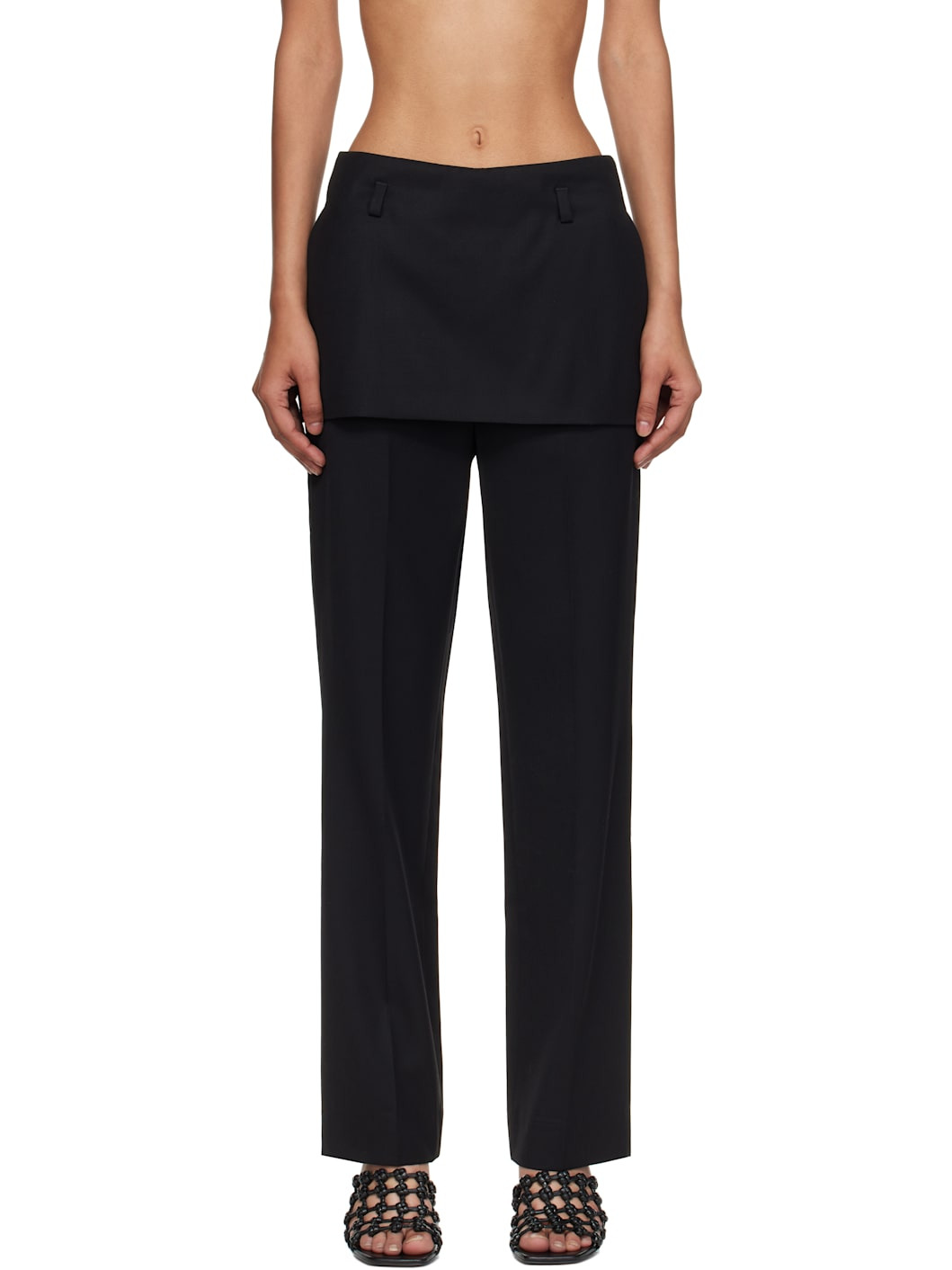 Black Skirt Trousers - 1