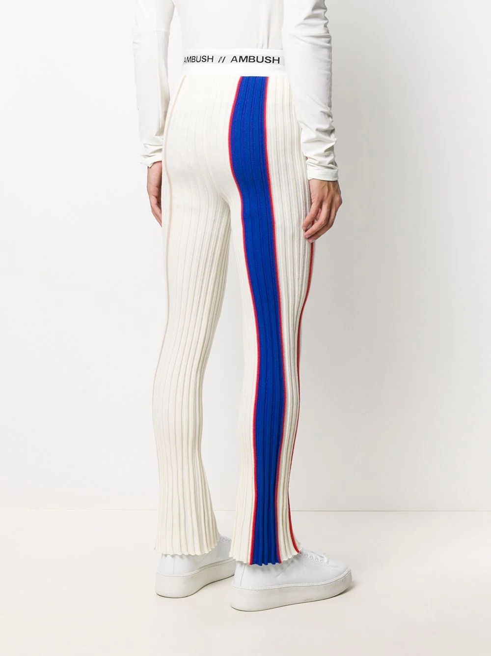 logo band ribbed trousers - 5