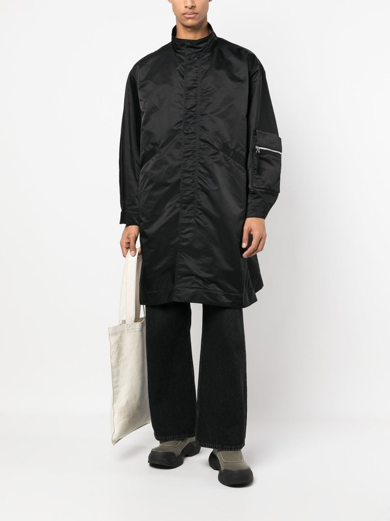 UNDERCOVER funnel neck mid-length coat outlook
