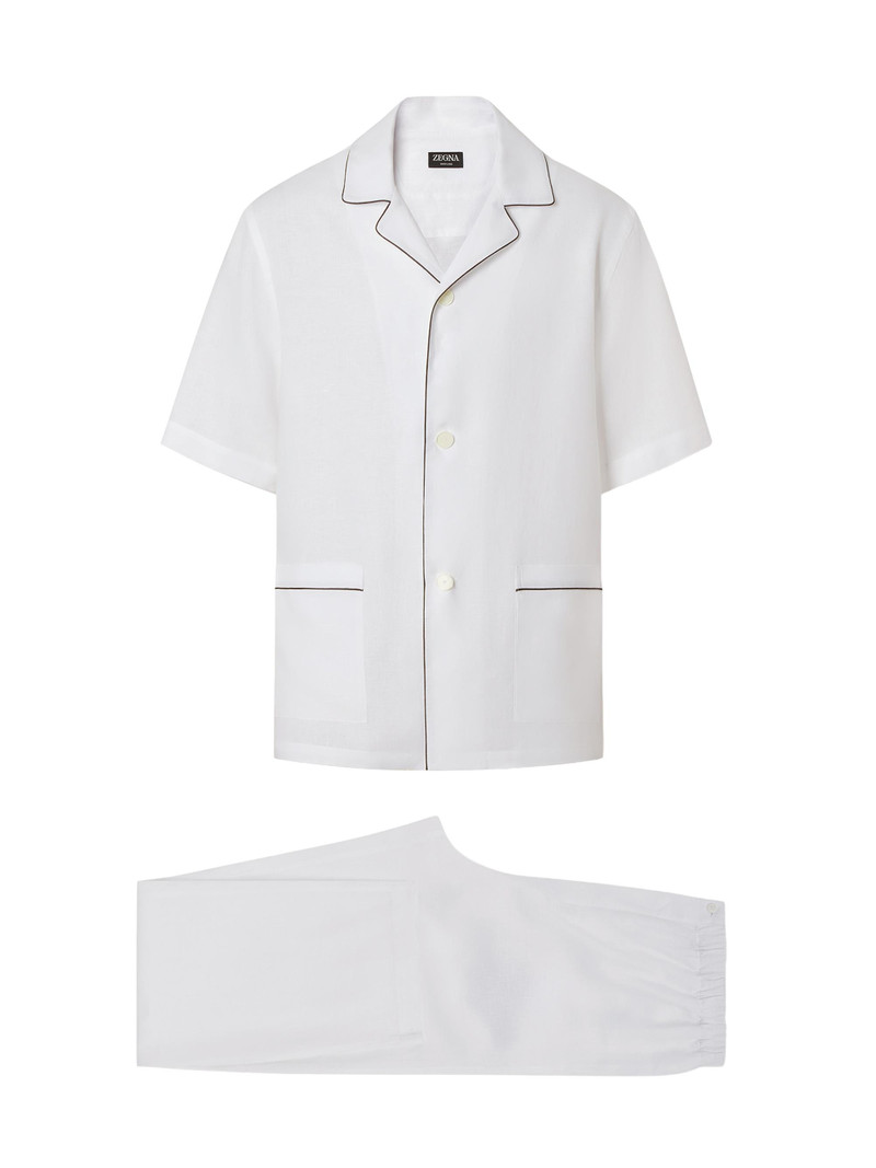 Men's Oasi Lino Pajamas - White 1