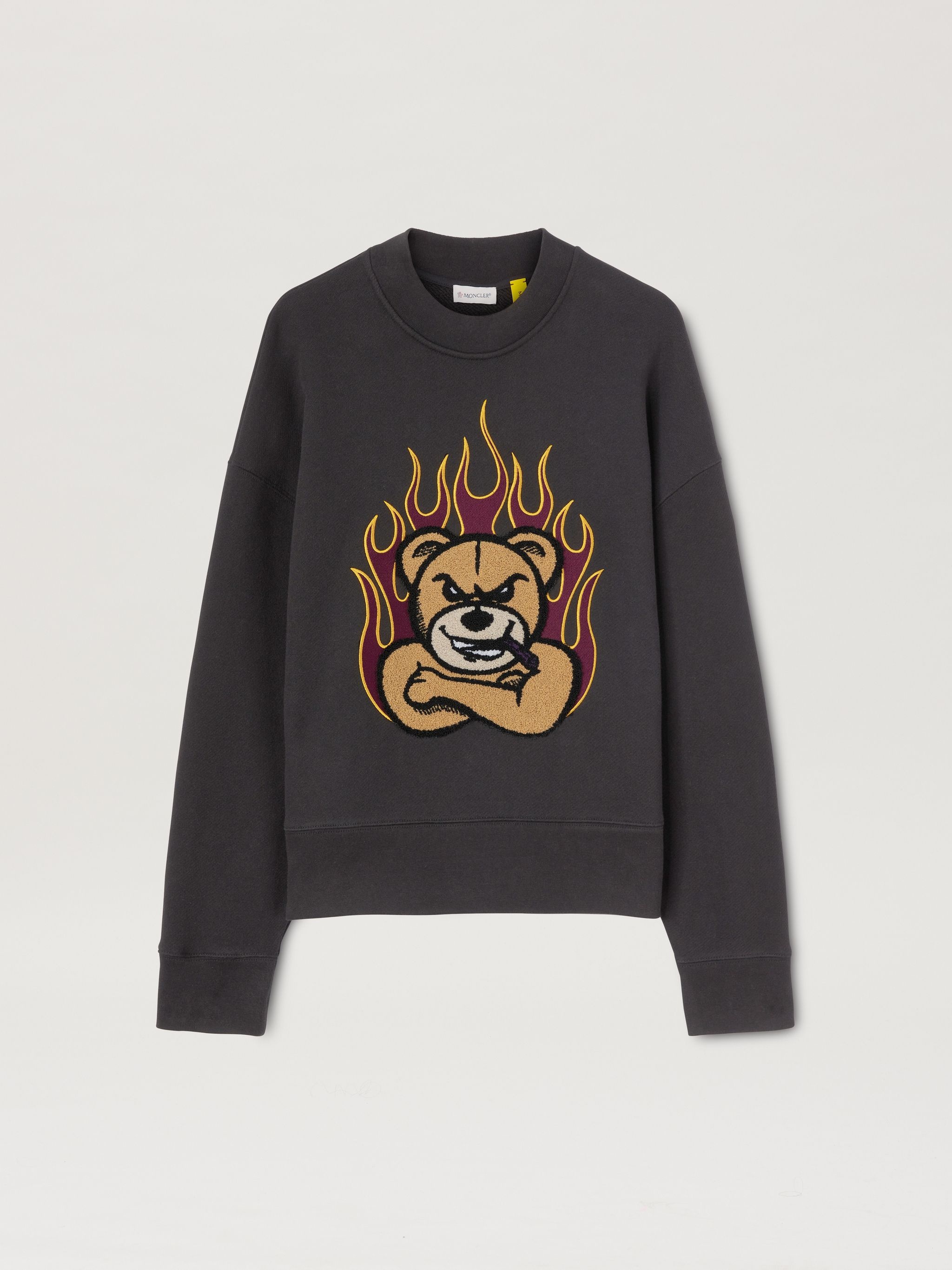 8 MONCLER PALM ANGELS SWEATSHIRT WITH BEAR - 1