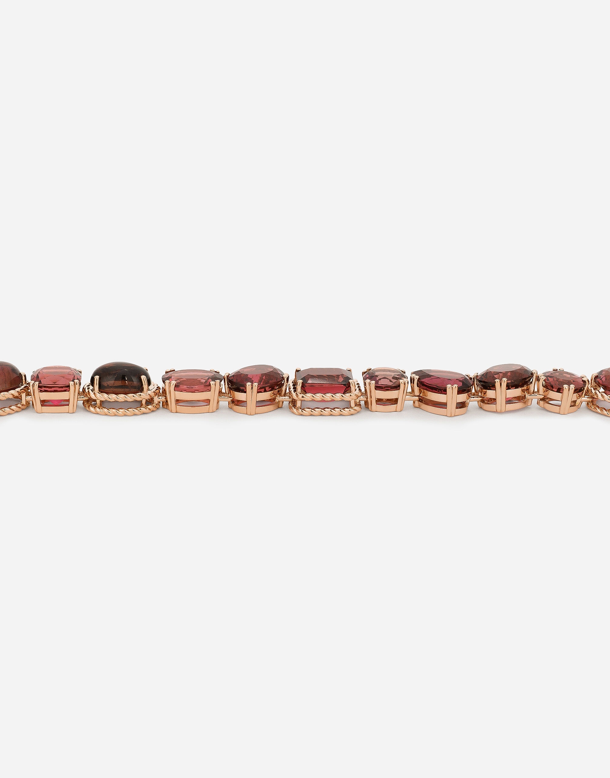 Rainbow Monochrome Necklace 18 carat red gold and pink tourmalines - 4