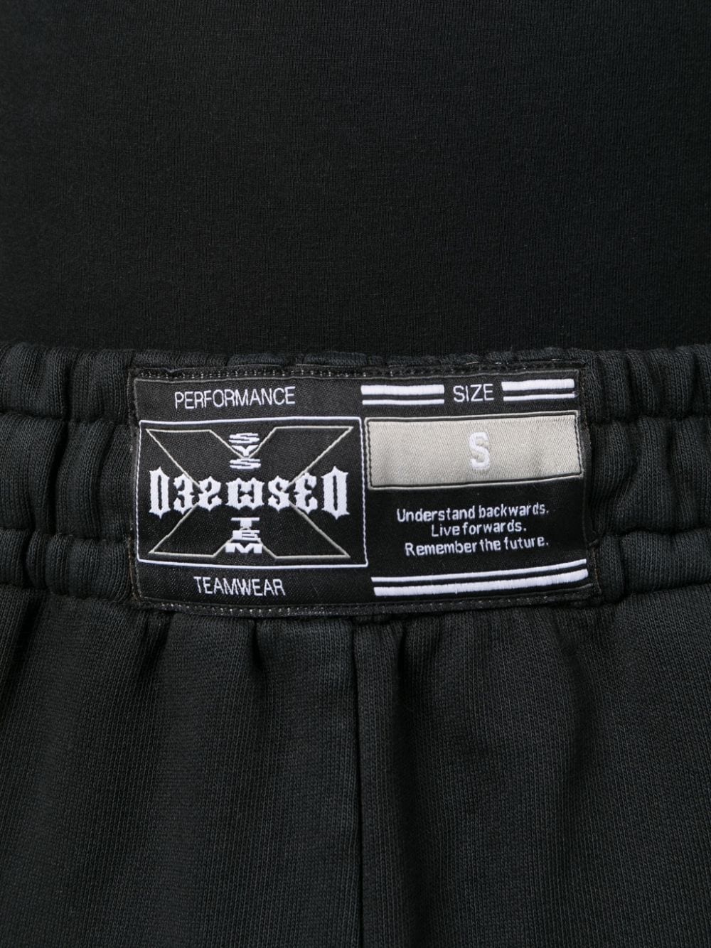 crest-detail organic cotton track pants - 5