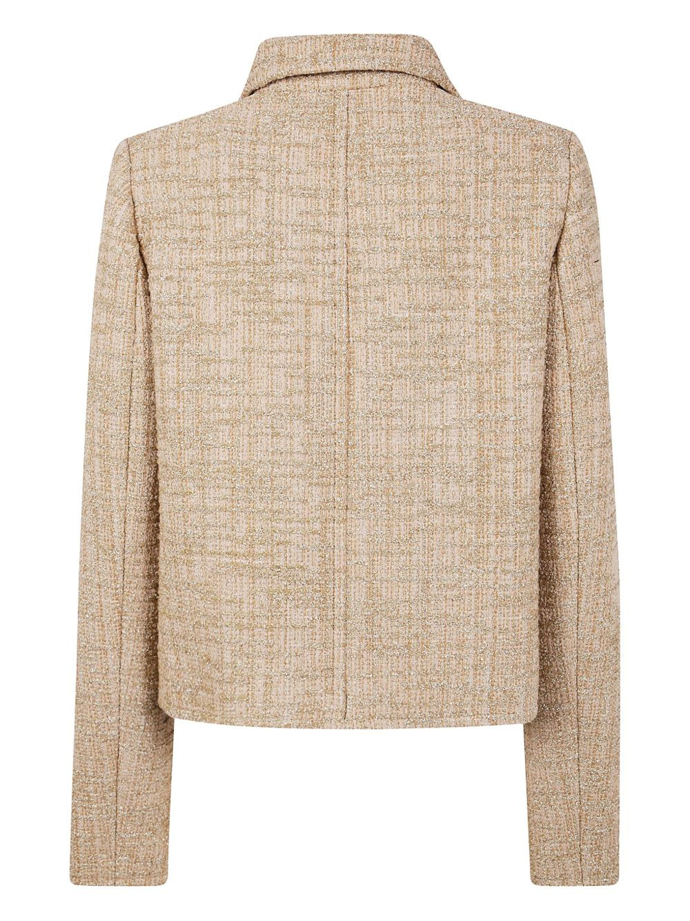 long-sleeved tweed jacket - 2