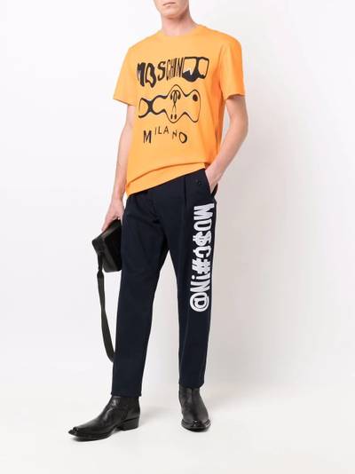 Moschino Calça de gabardine com stretch outlook