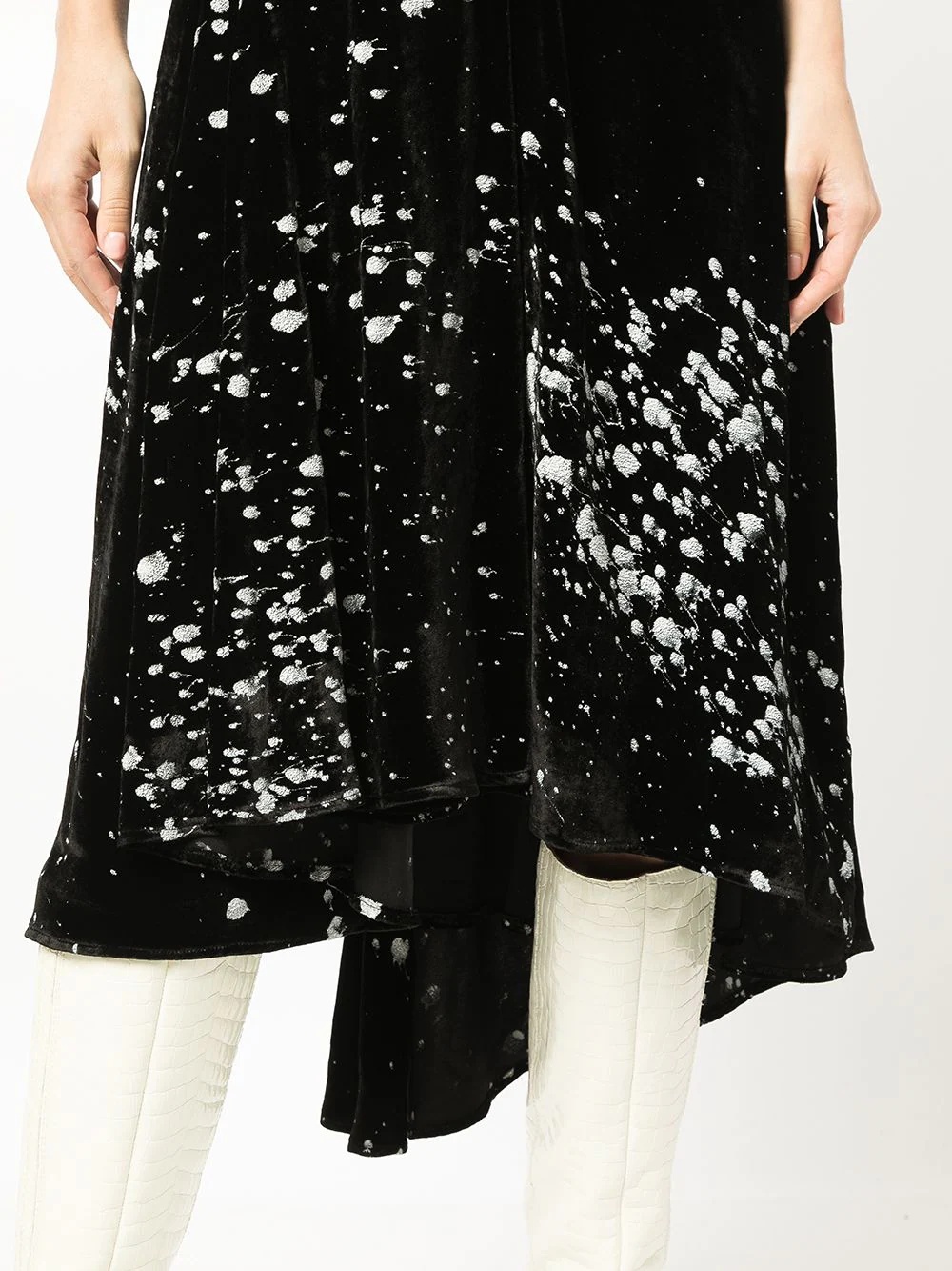 spray-paint velour skirt - 5