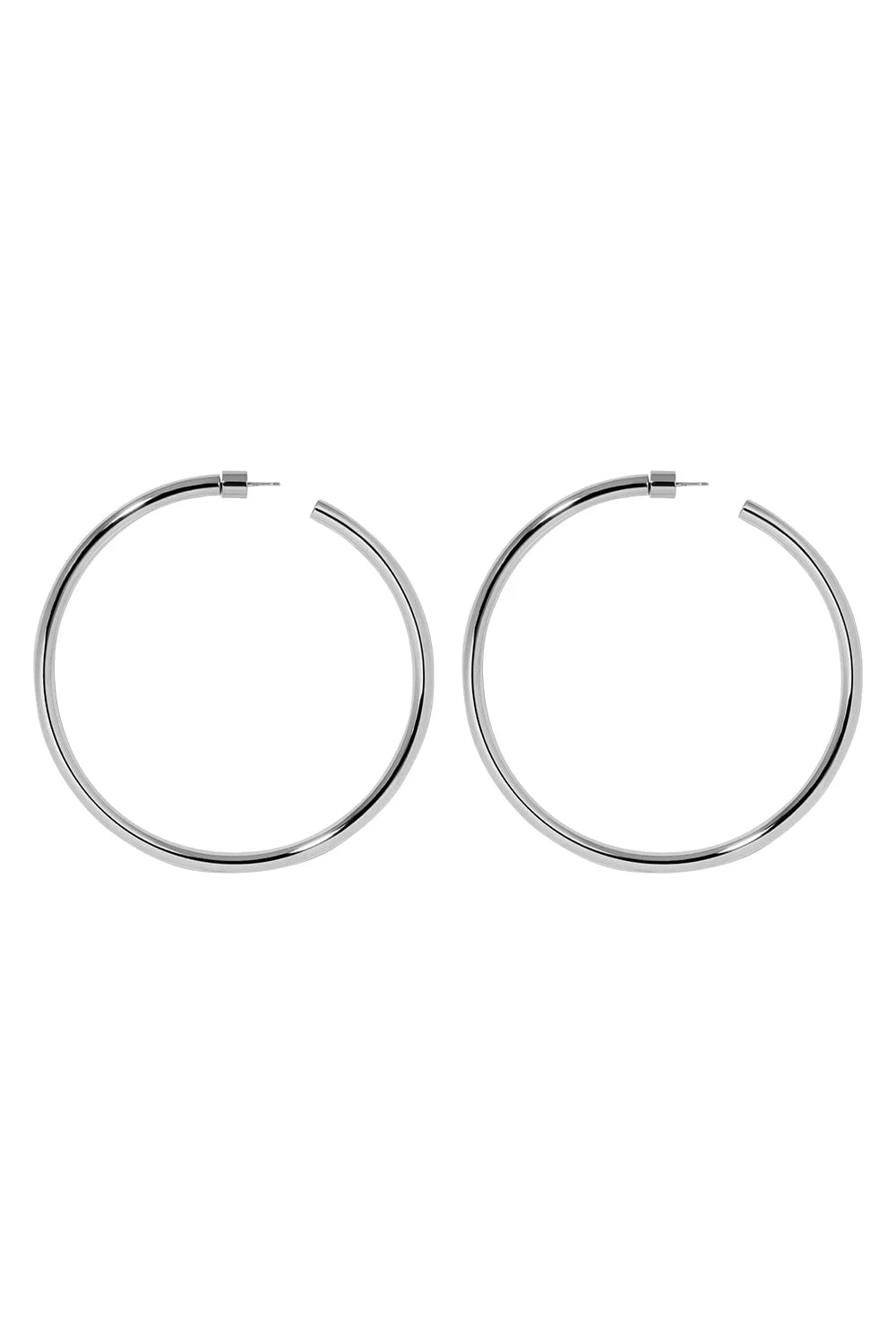 Lilly Hoop Earrings - Silver - 2.5in - 1