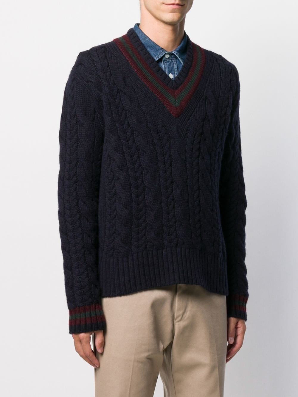 cable knit jumper - 3