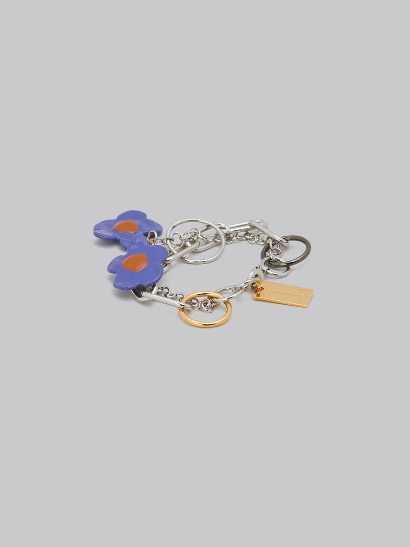 BRACELET WITH PURPLE FLOWERS - 3