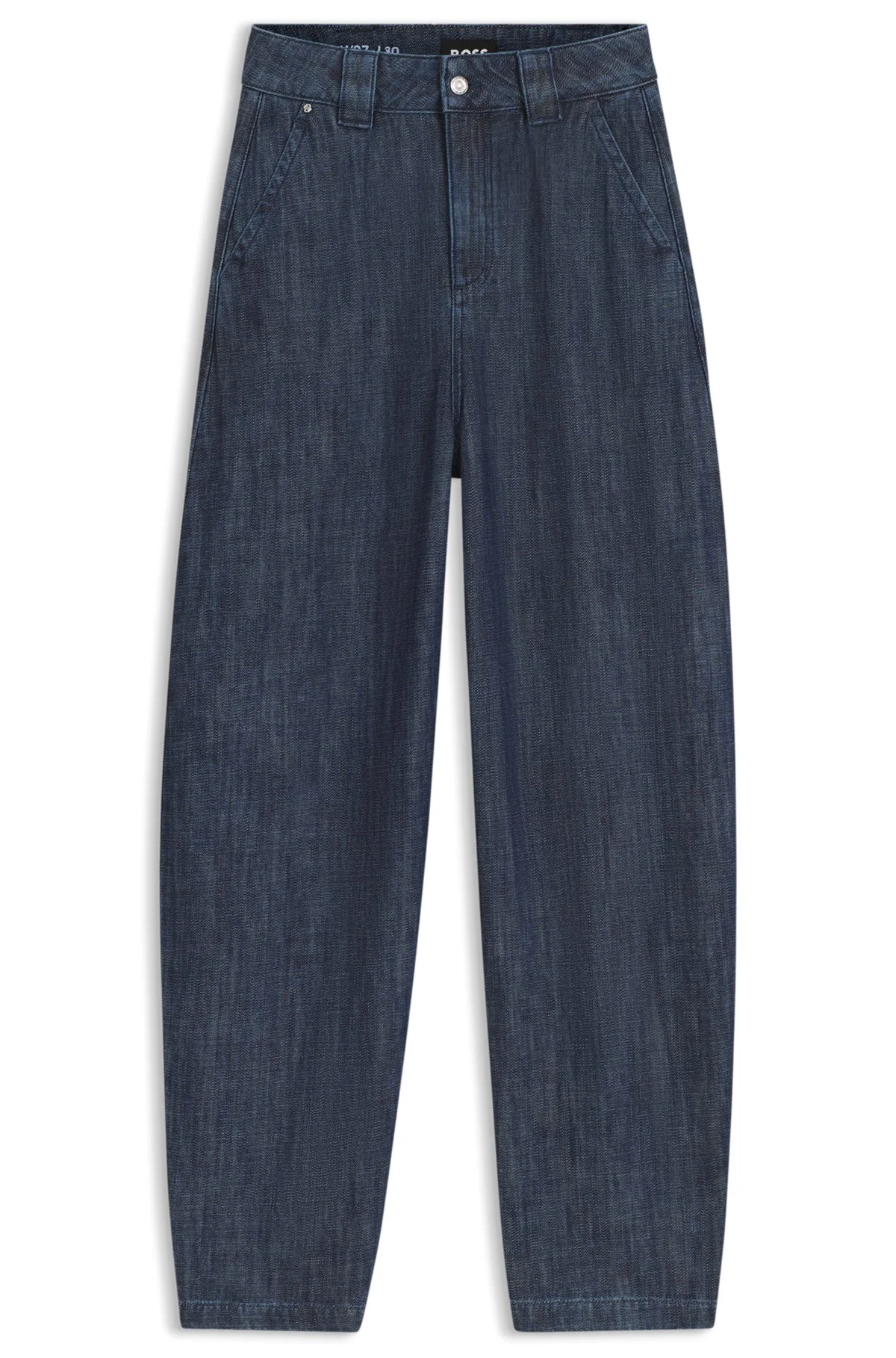 RELAXED-FIT JEANS IN TEXTURED OPEN-WEAVE DENIM - 1