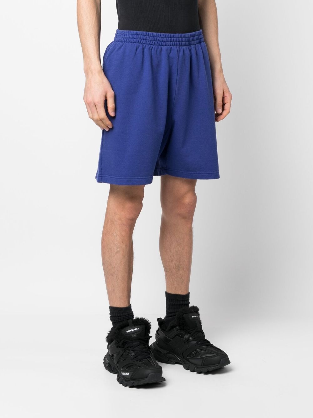 logo-print track shorts - 3