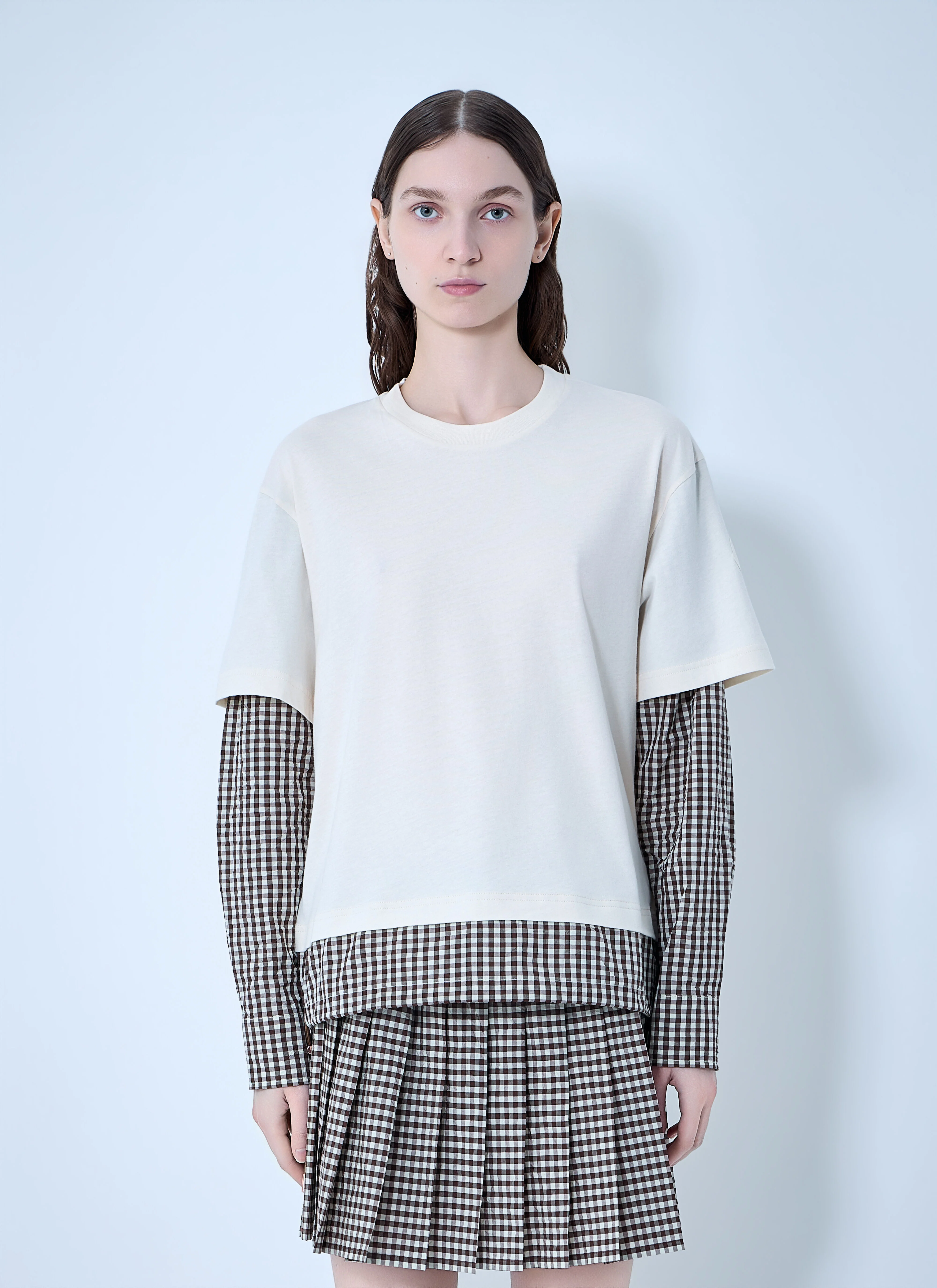 Layered Check T-Shirt - 1